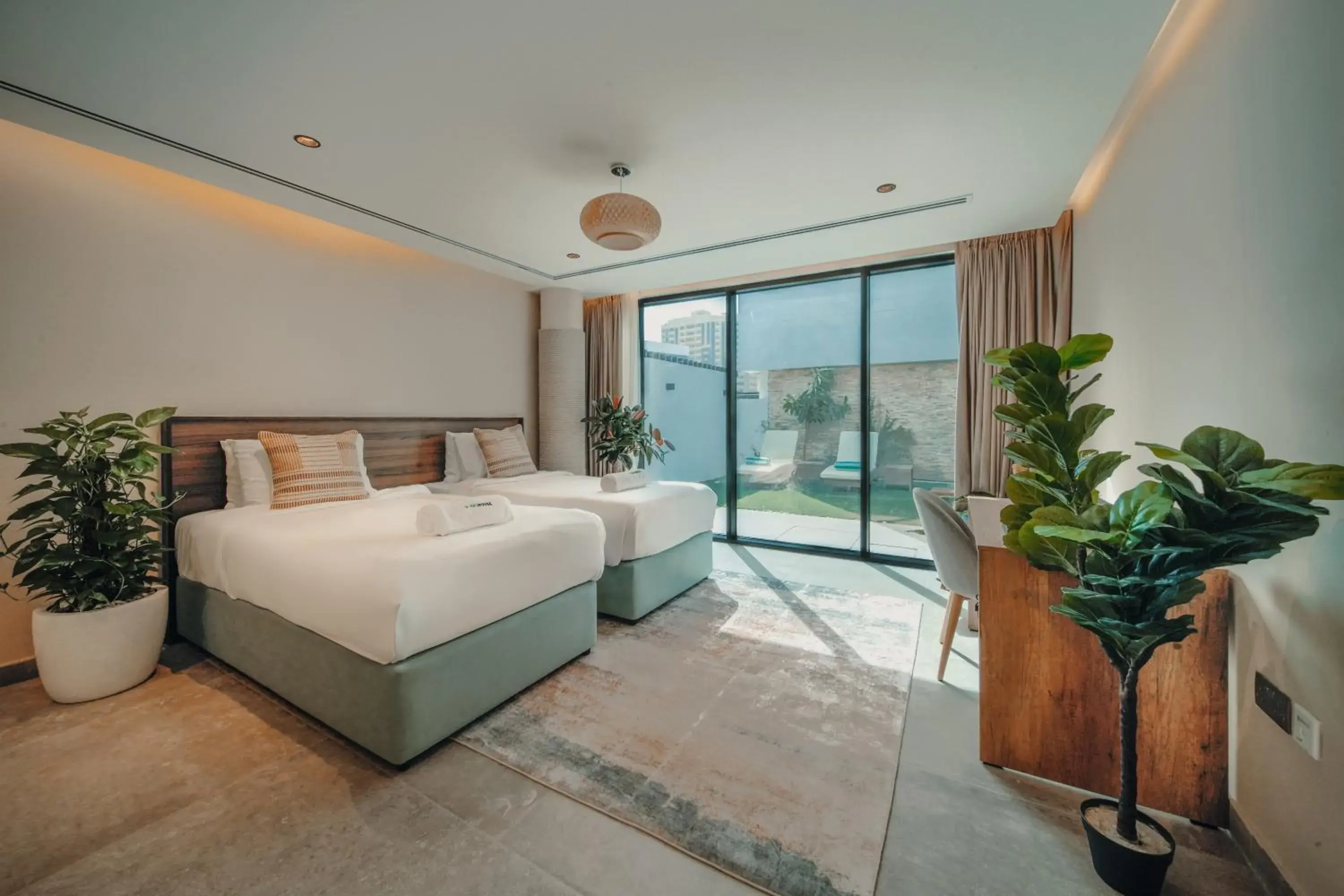 Twin Room with Bathroom in Nas House Private & Shared Villas Twin Room with Bathroom in Nas House Private & Shared Villas