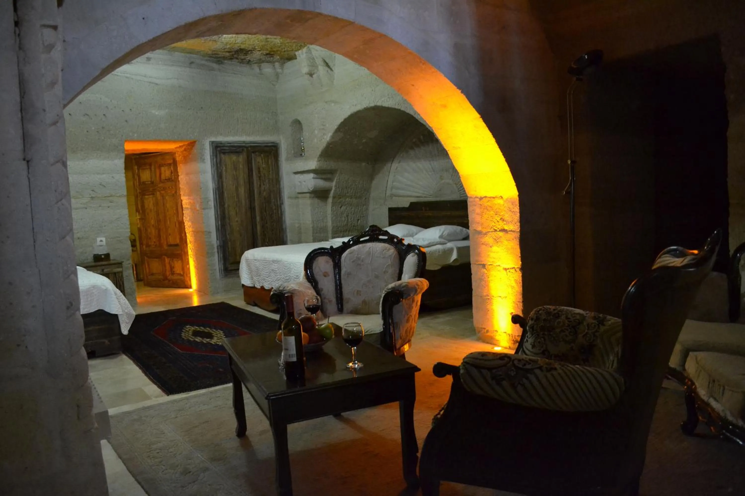 Bed in Family Cave Suite Hotel