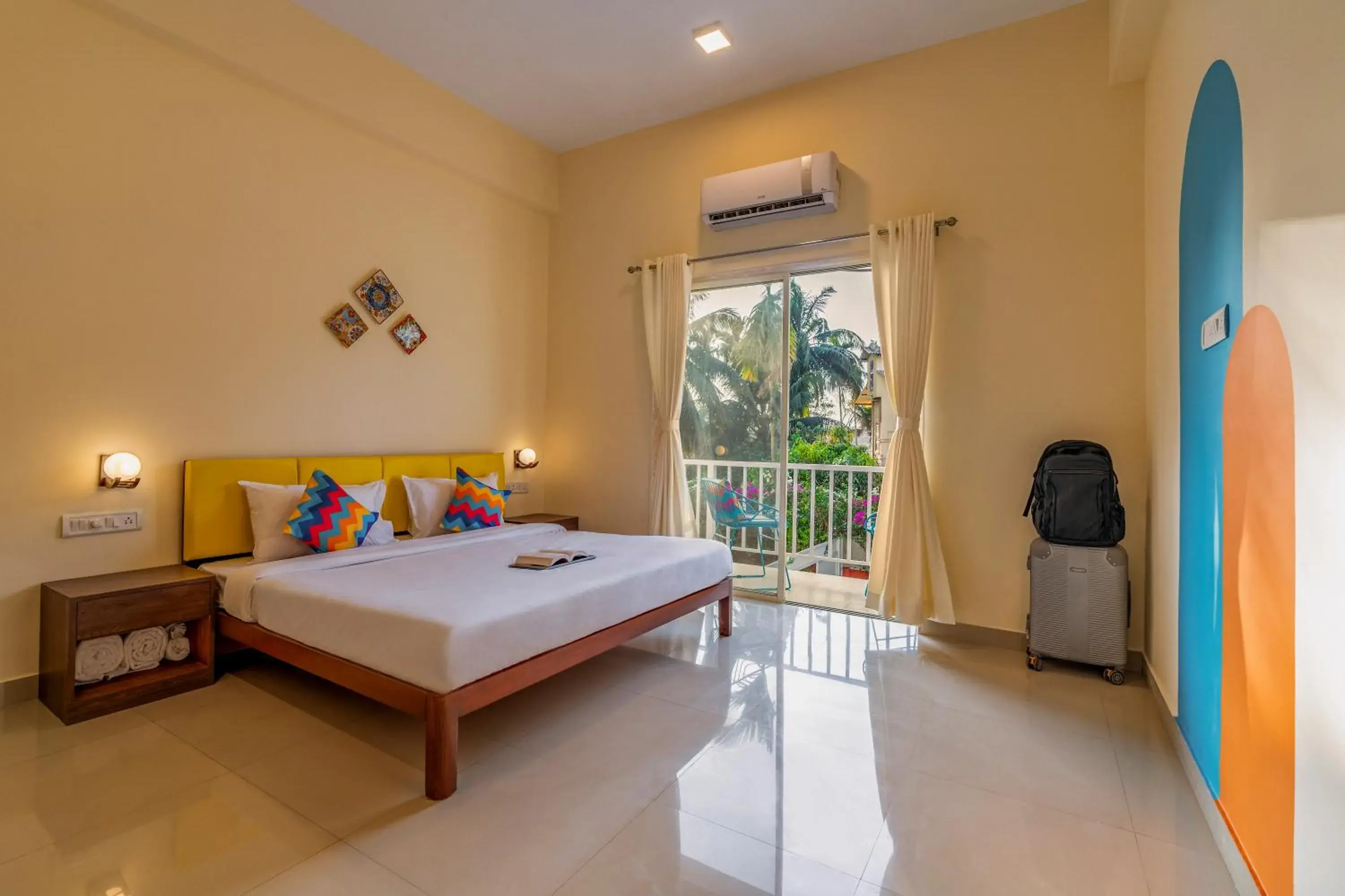 Bed in goSTOPS Alibaug Bed in goSTOPS Alibaug