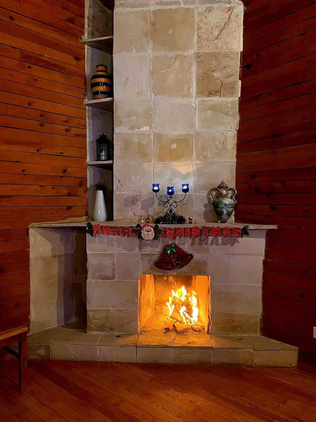 fireplace in La Hacienda Cyprus