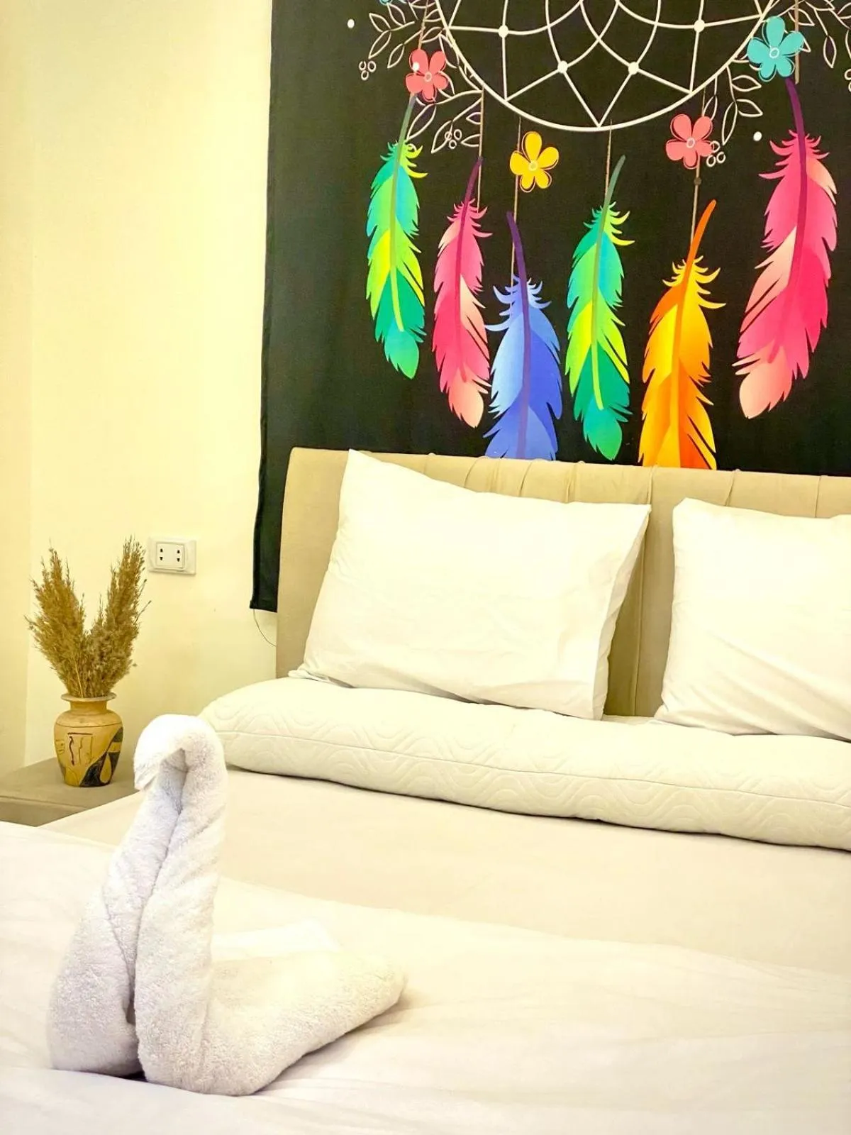 Bed in Farsha Pyramids Inn