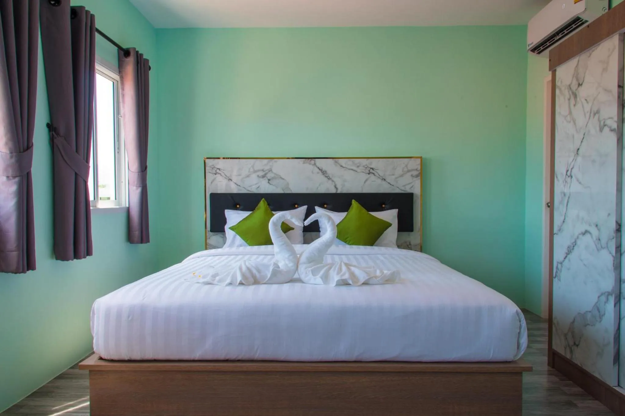 Bed in Anatasia Apartment Phuket