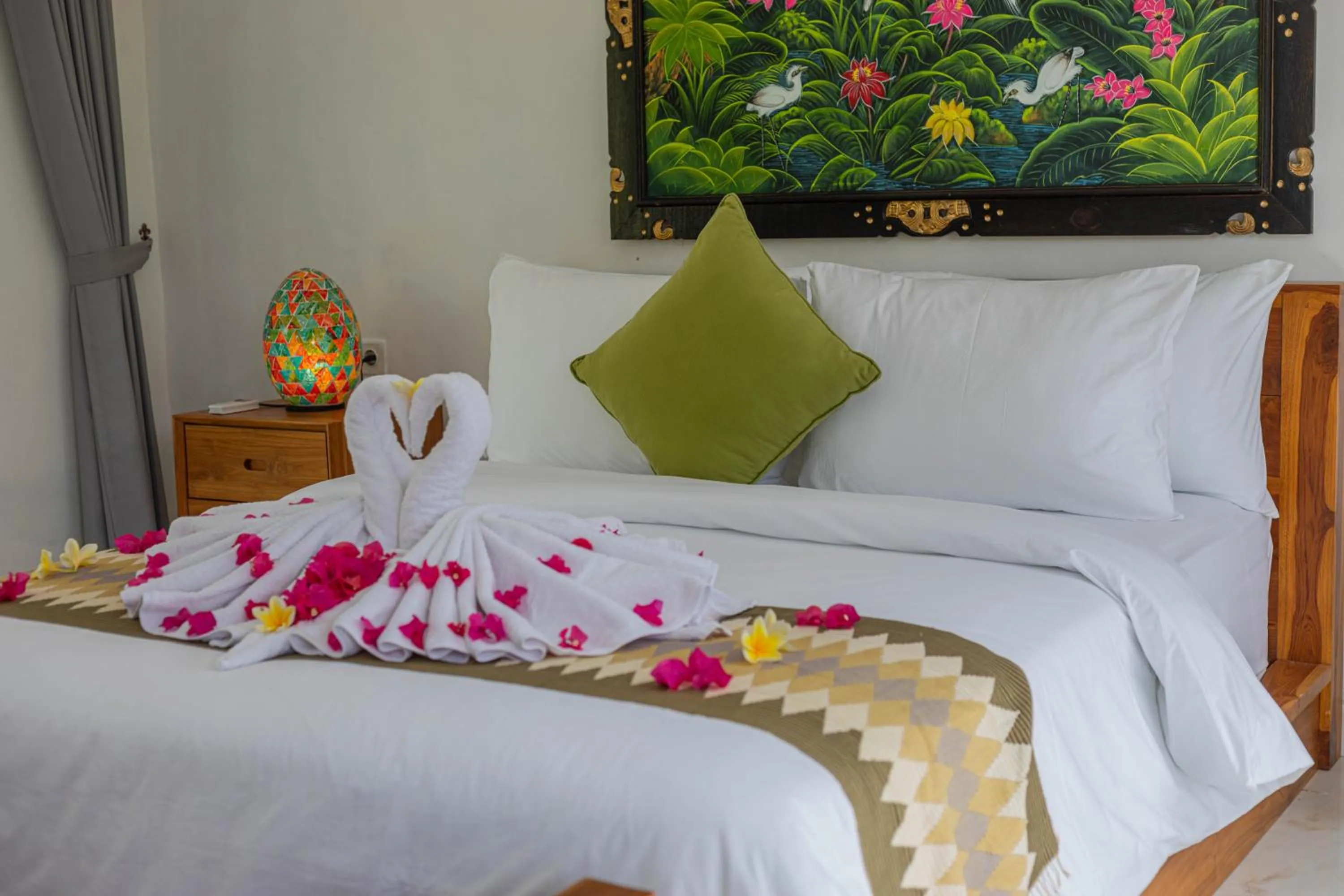 Decorative detail, Bed in Radjes Bungalow Nusa Penida