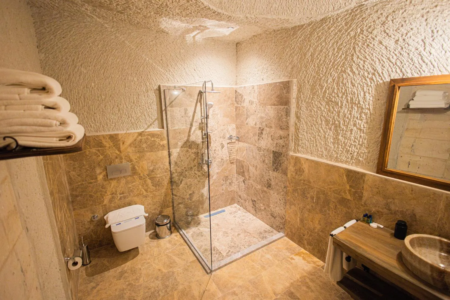 Shower in Majestic Cave House