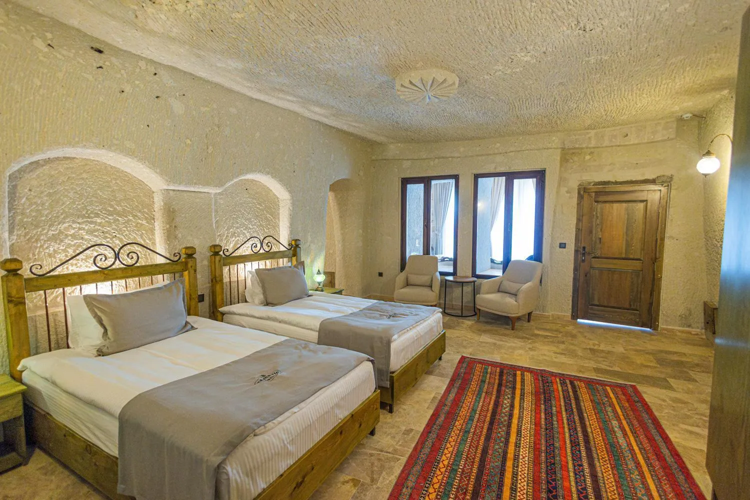 Bed in Majestic Cave House