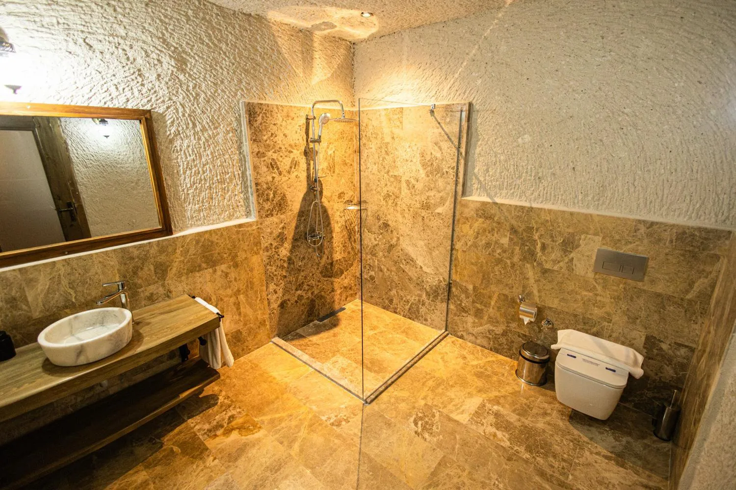 Shower in Majestic Cave House