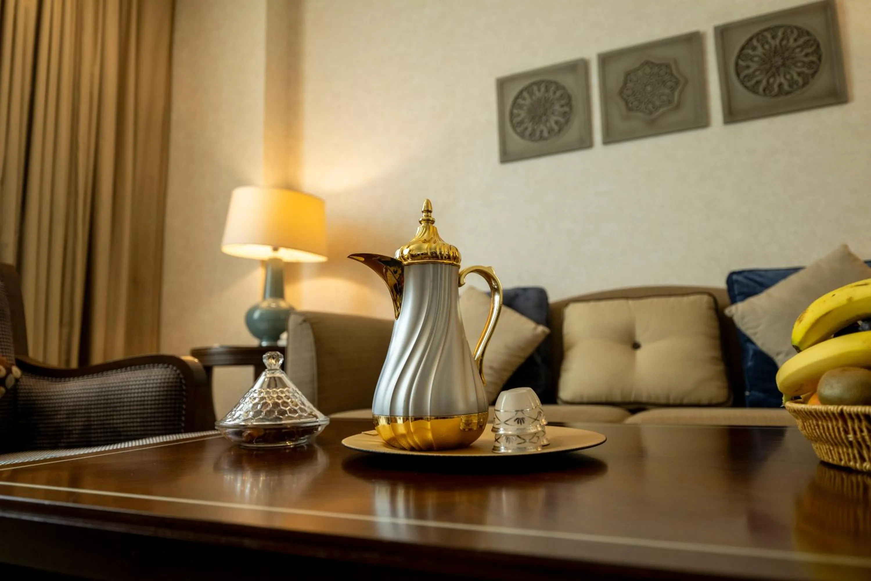 Living room in SAJA By Warwick Makkah Hotel