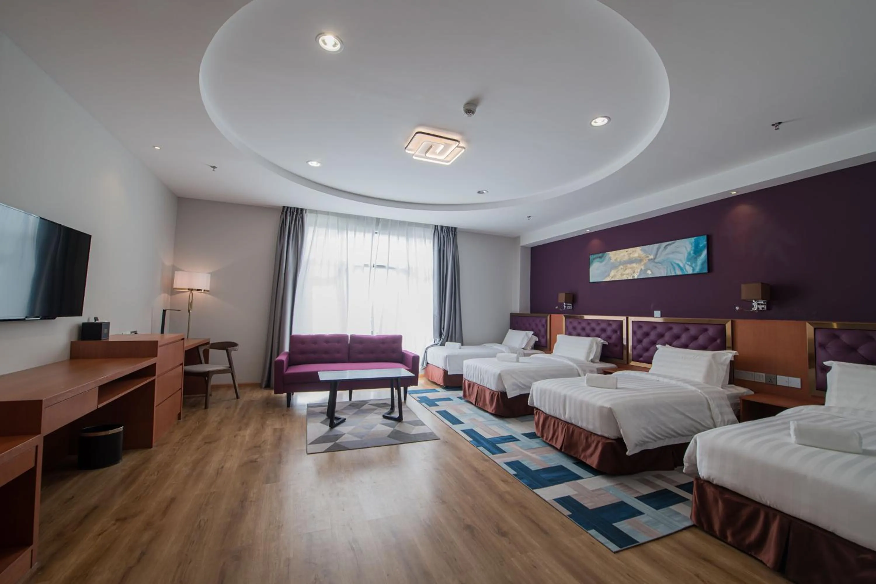 Bed in Grand InHotel Kota Kinabalu