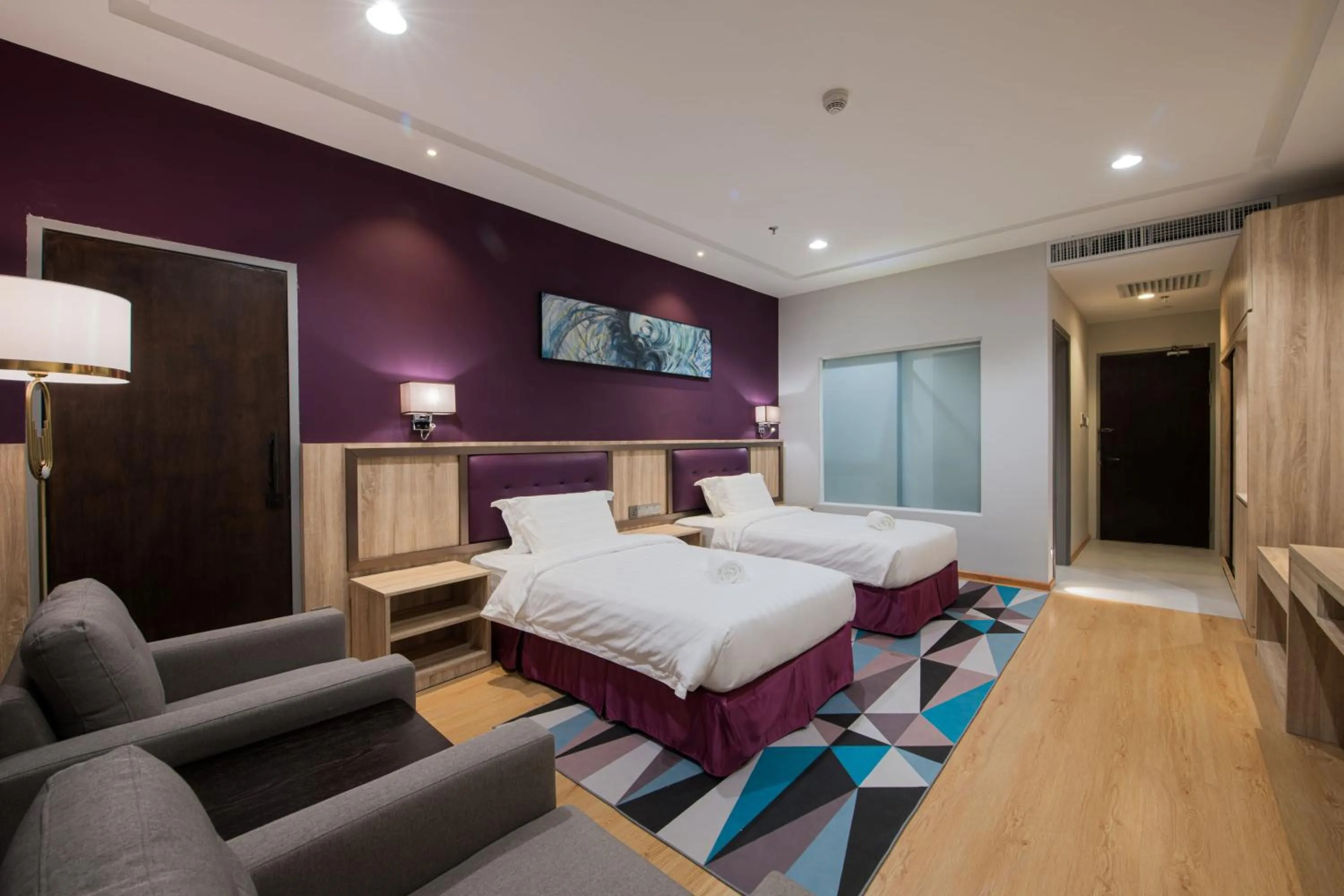 Bed in Grand InHotel Kota Kinabalu