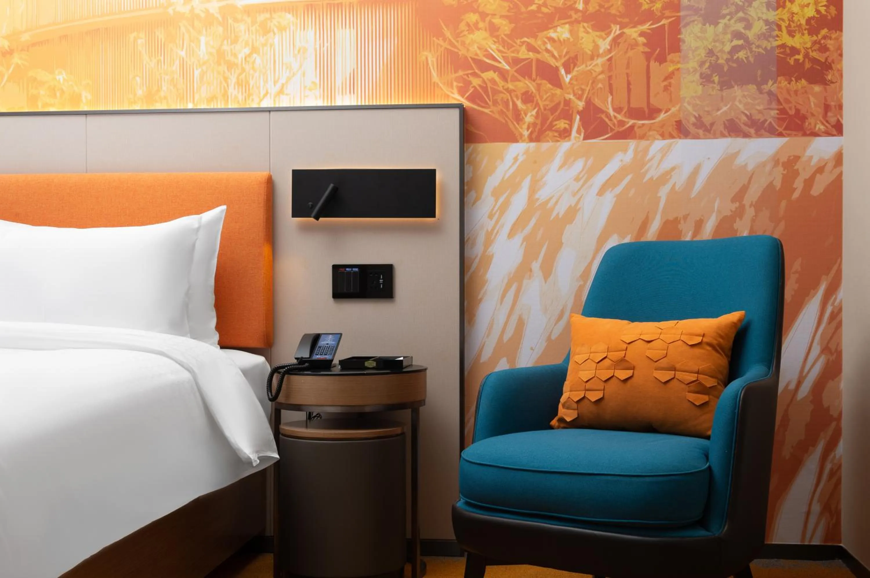 Seating area, Bed in Hampton by Hilton Foshan Shunde Beijiao