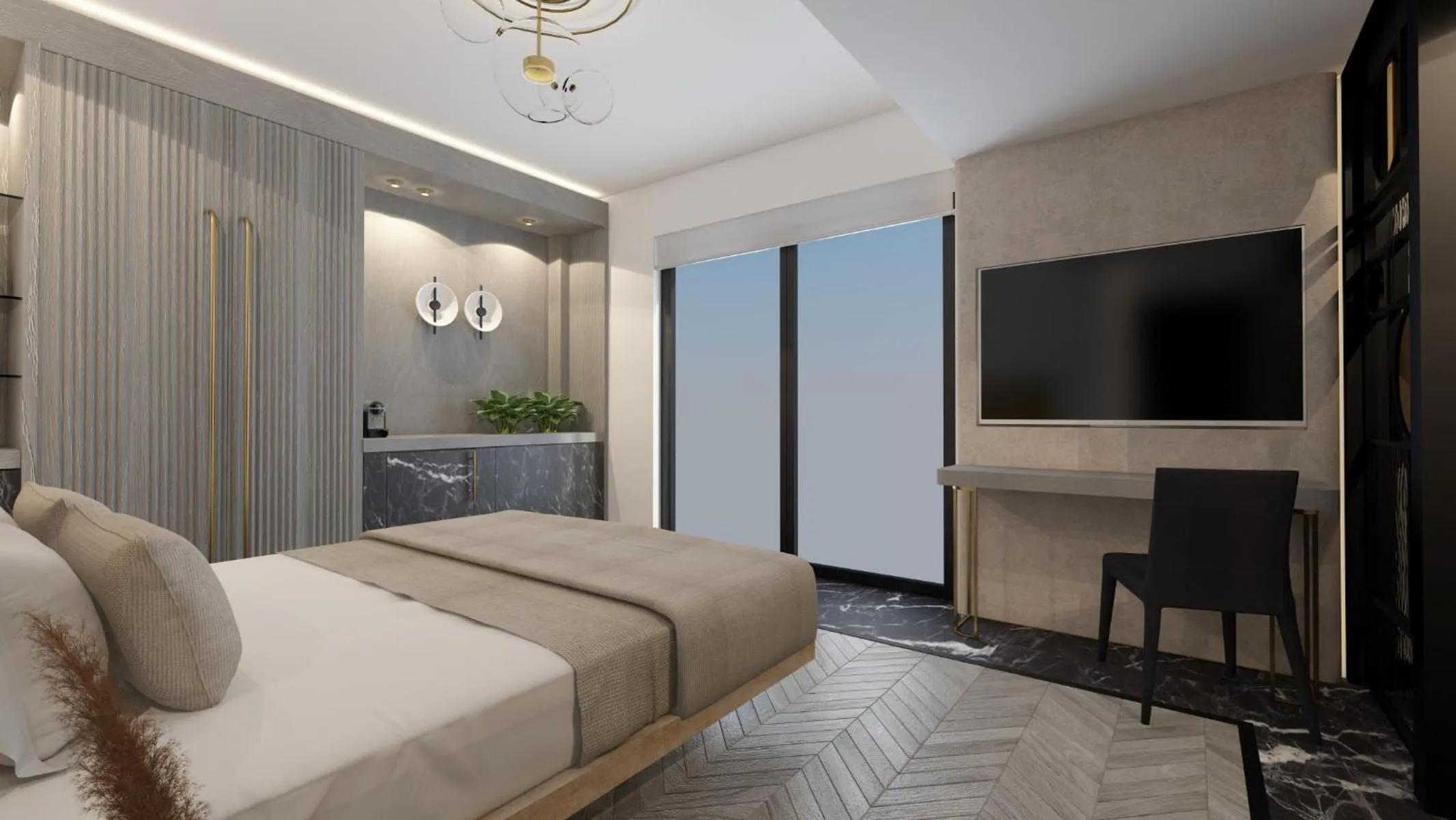 Bedroom, Bed in Esse Athens