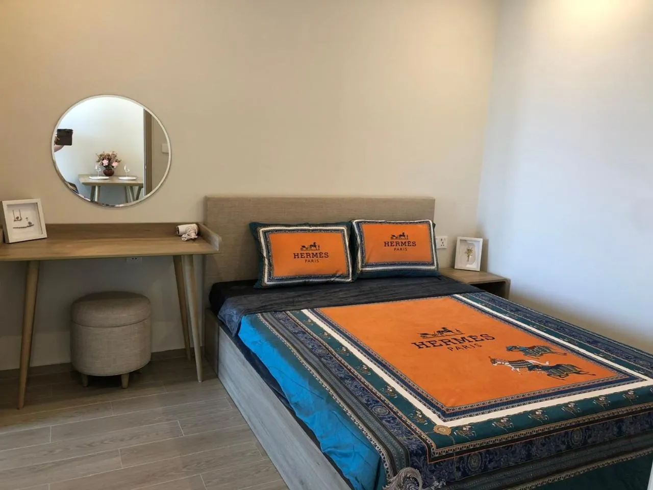 Bed in The Song Apartment Vung Tau Sea view