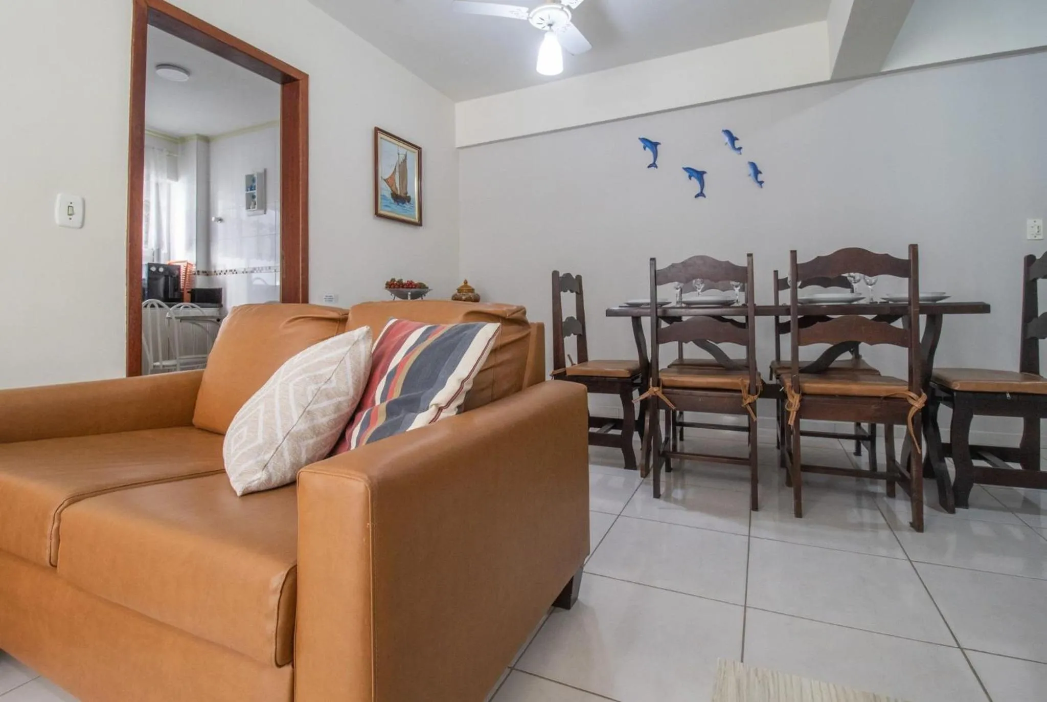 Living room in VNZ42B - Climatizado, Quadra Mar, Garagem, Wi-Fi