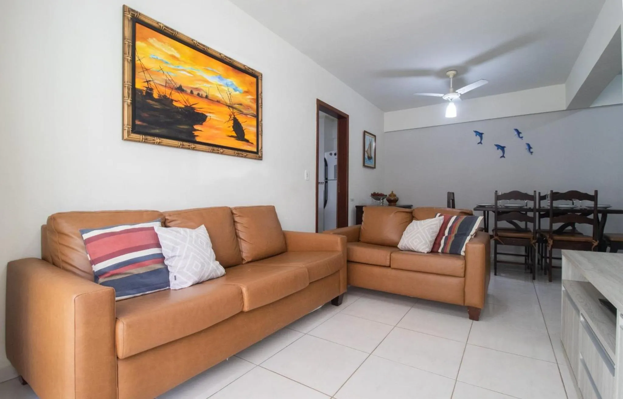 Living room in VNZ42B - Climatizado, Quadra Mar, Garagem, Wi-Fi