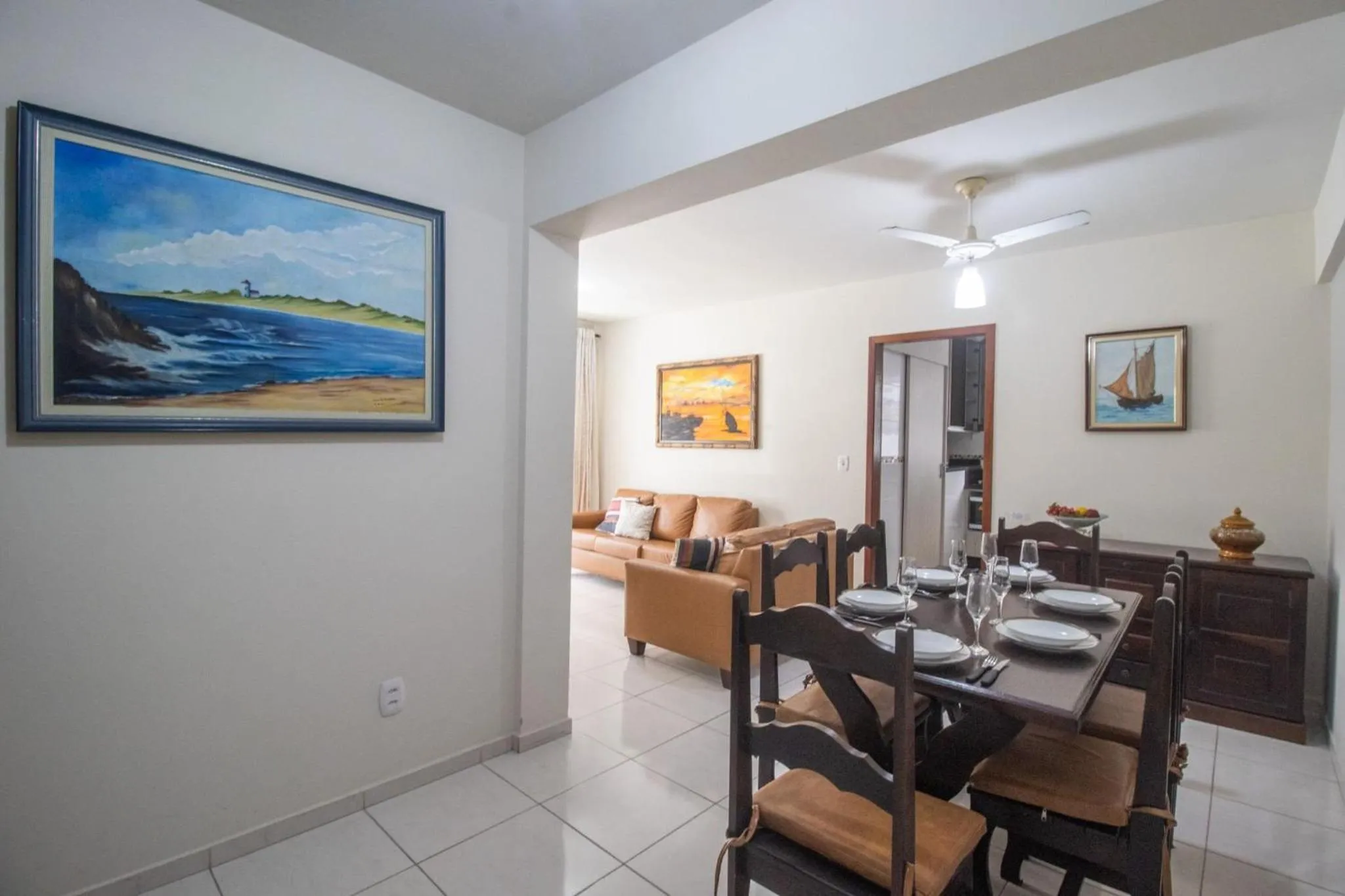 Dining area in VNZ42B - Climatizado, Quadra Mar, Garagem, Wi-Fi