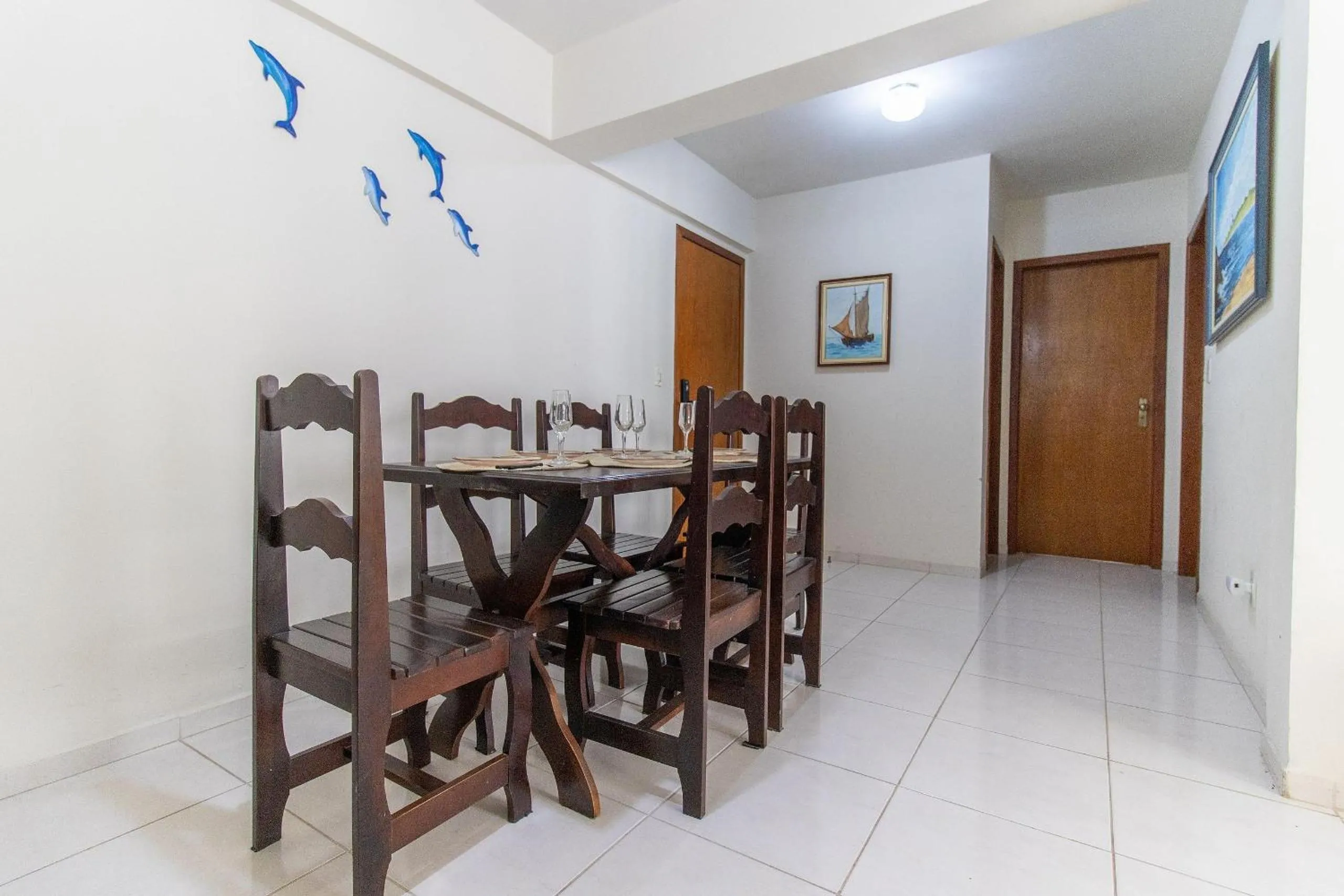 Dining area in VNZ42B - Climatizado, Quadra Mar, Garagem, Wi-Fi