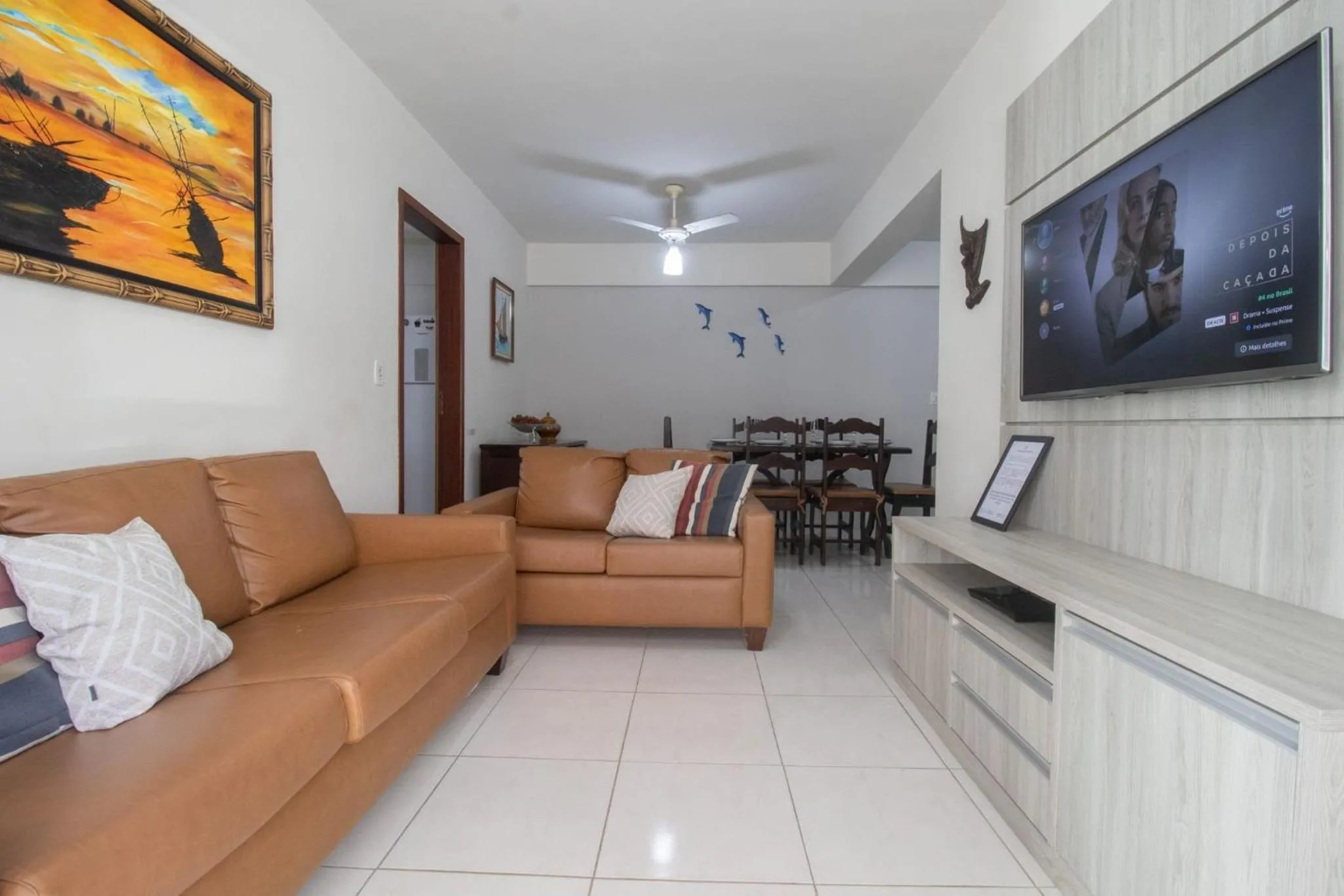 Living room in VNZ42B - Climatizado, Quadra Mar, Garagem, Wi-Fi
