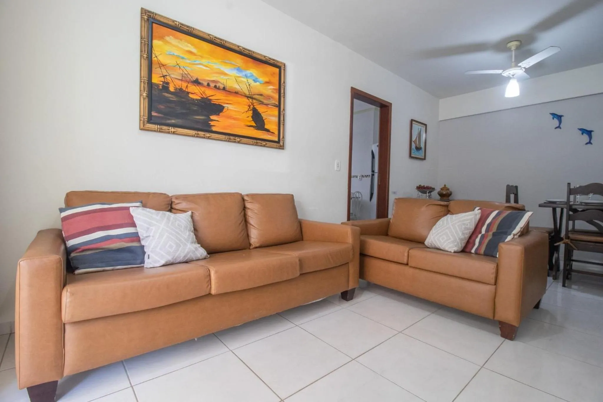 Living room in VNZ42B - Climatizado, Quadra Mar, Garagem, Wi-Fi