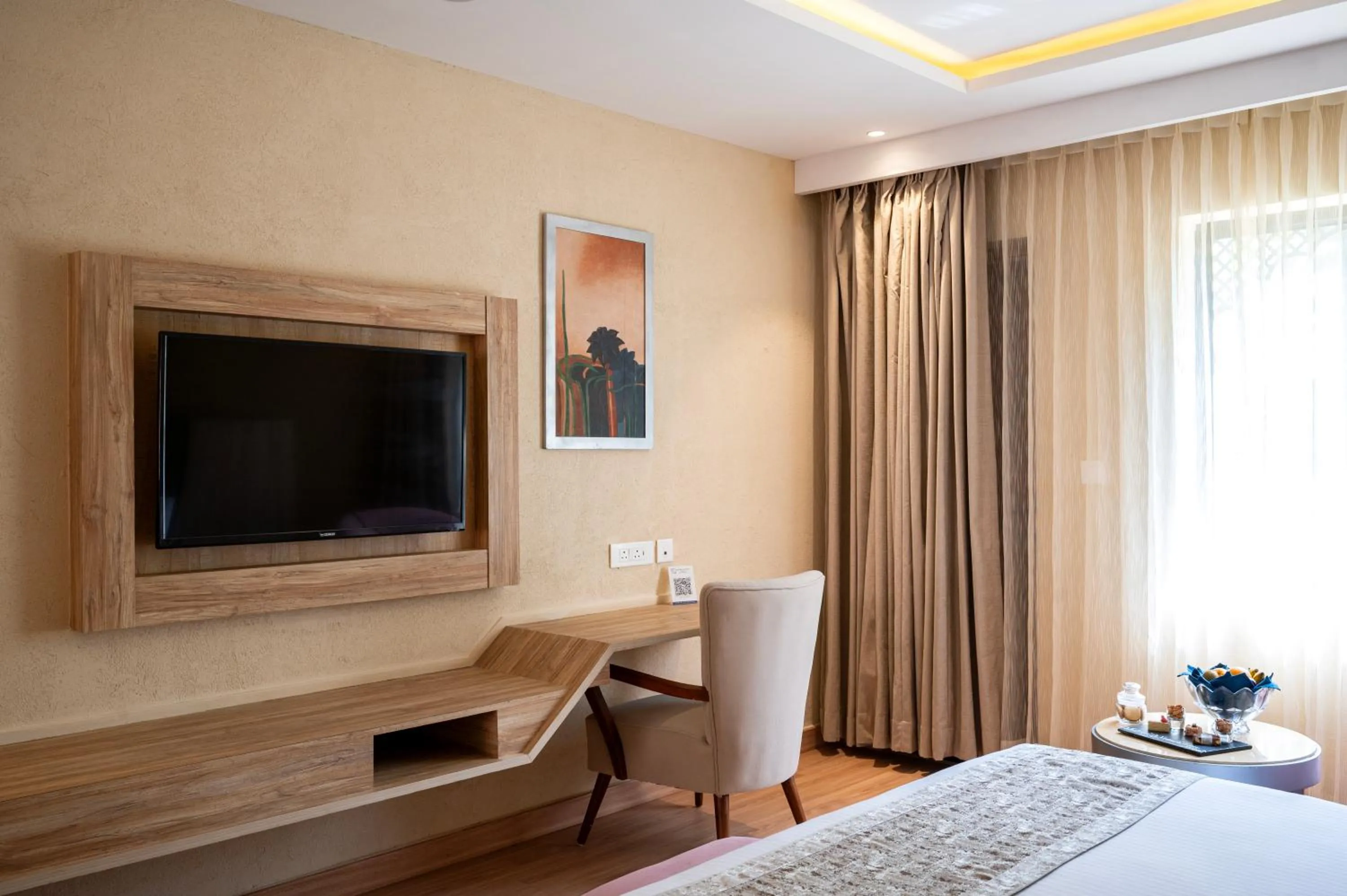 Bed in Essentia Luxury Resort & Spa Udaipur