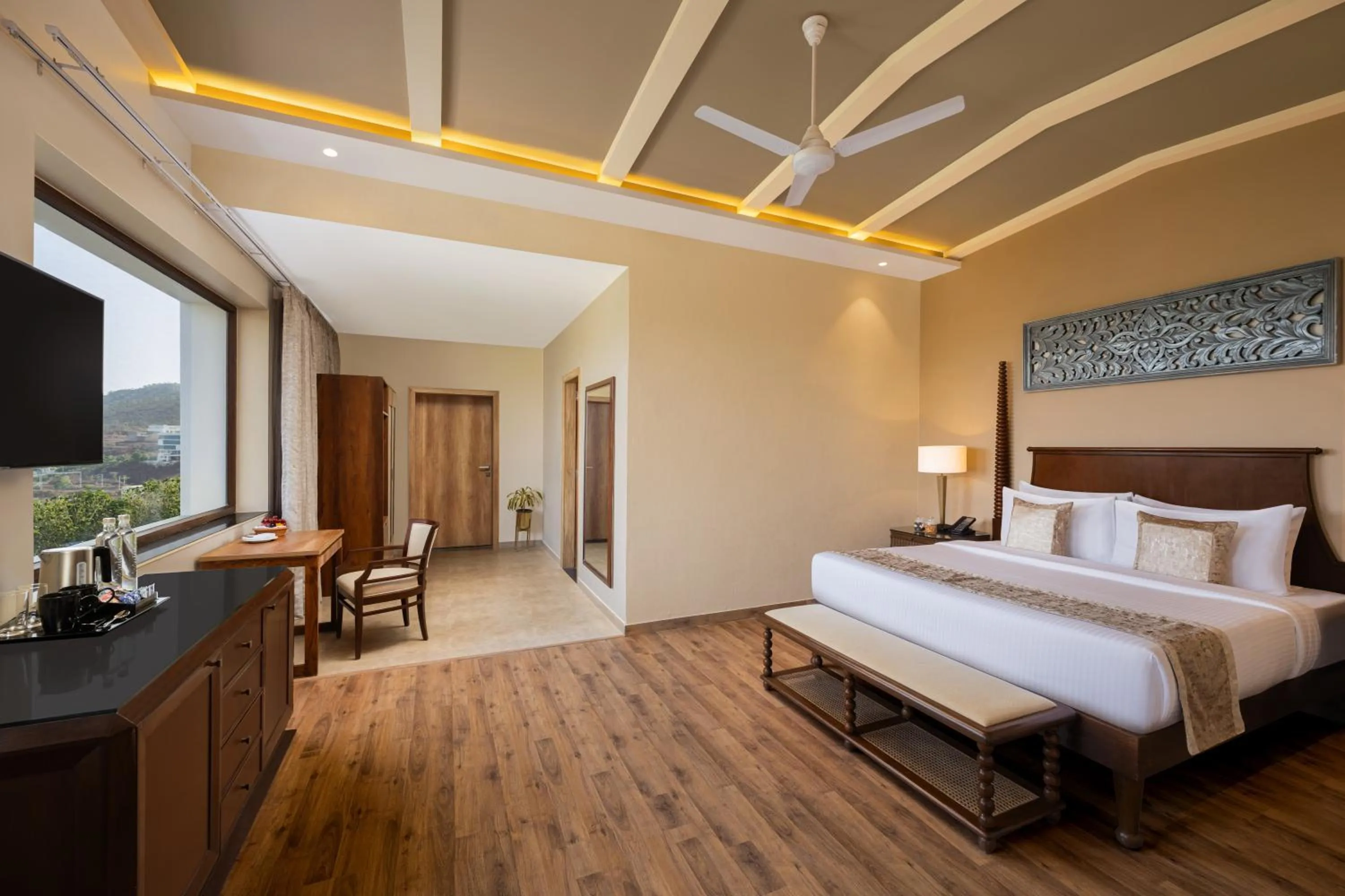 Bedroom, Bed in Essentia Luxury Resort & Spa Udaipur