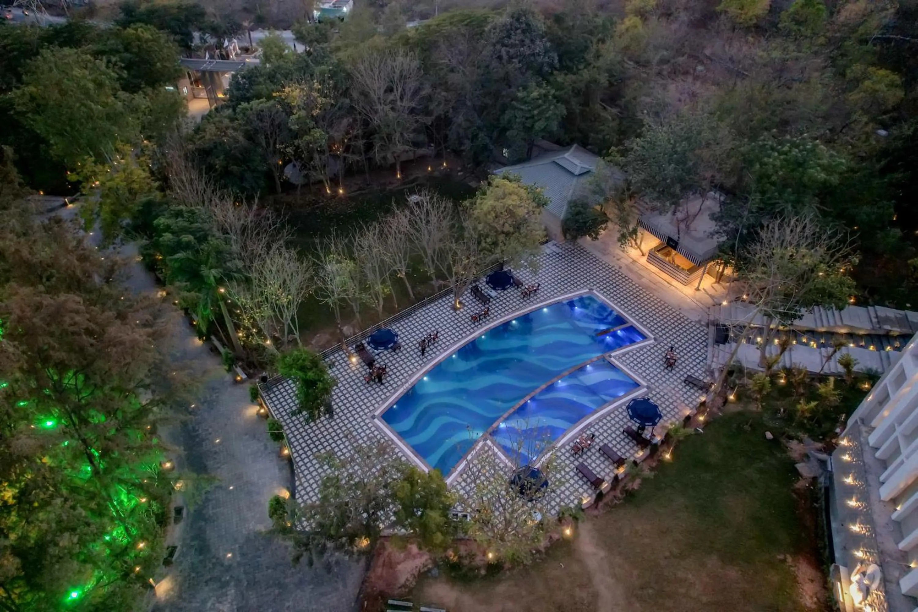 Swimming pool in Essentia Luxury Resort & Spa Udaipur