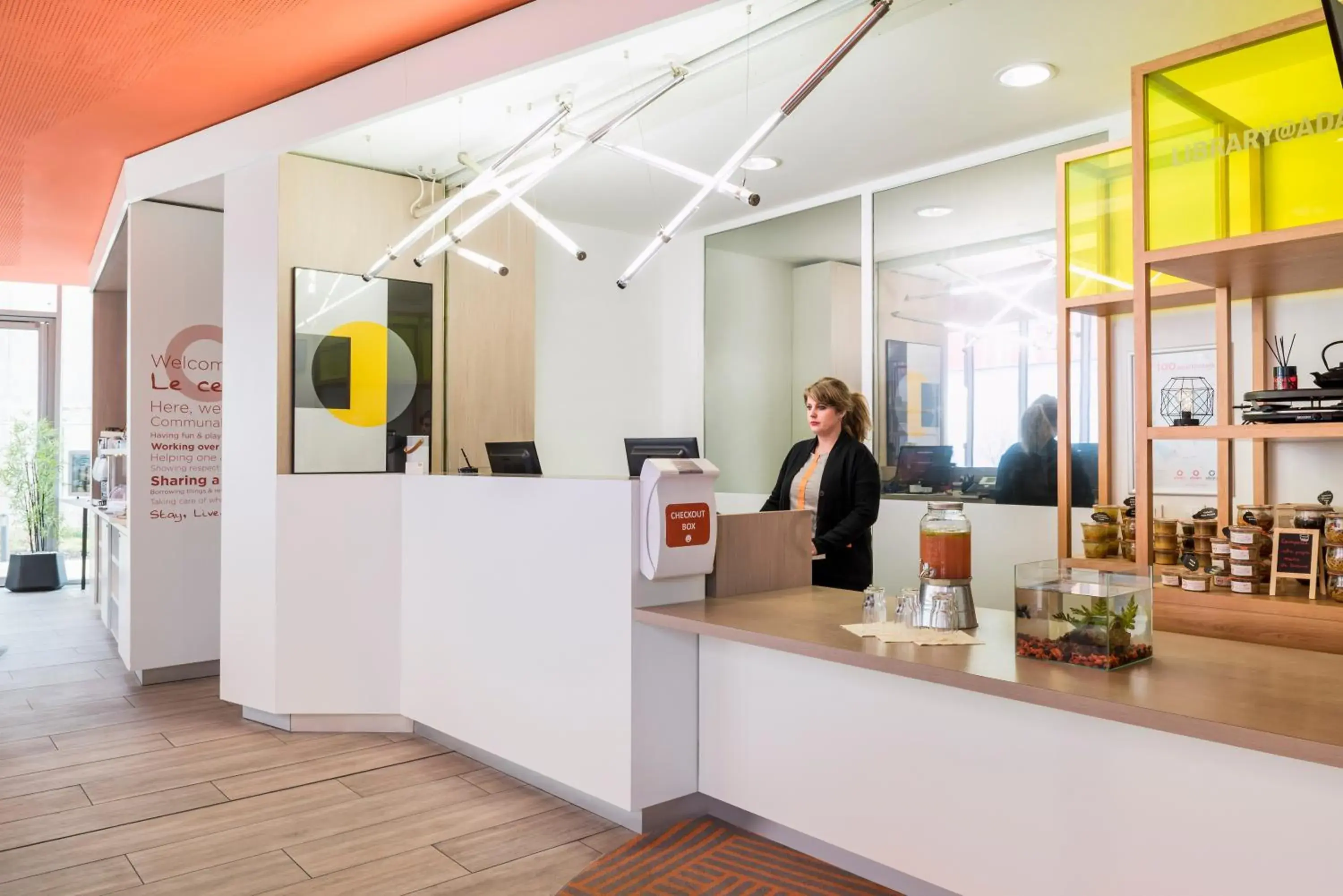 Lobby or reception in Aparthotel Adagio Access Paris Massy Gare Lobby or reception in Aparthotel Adagio Access Paris Massy Gare