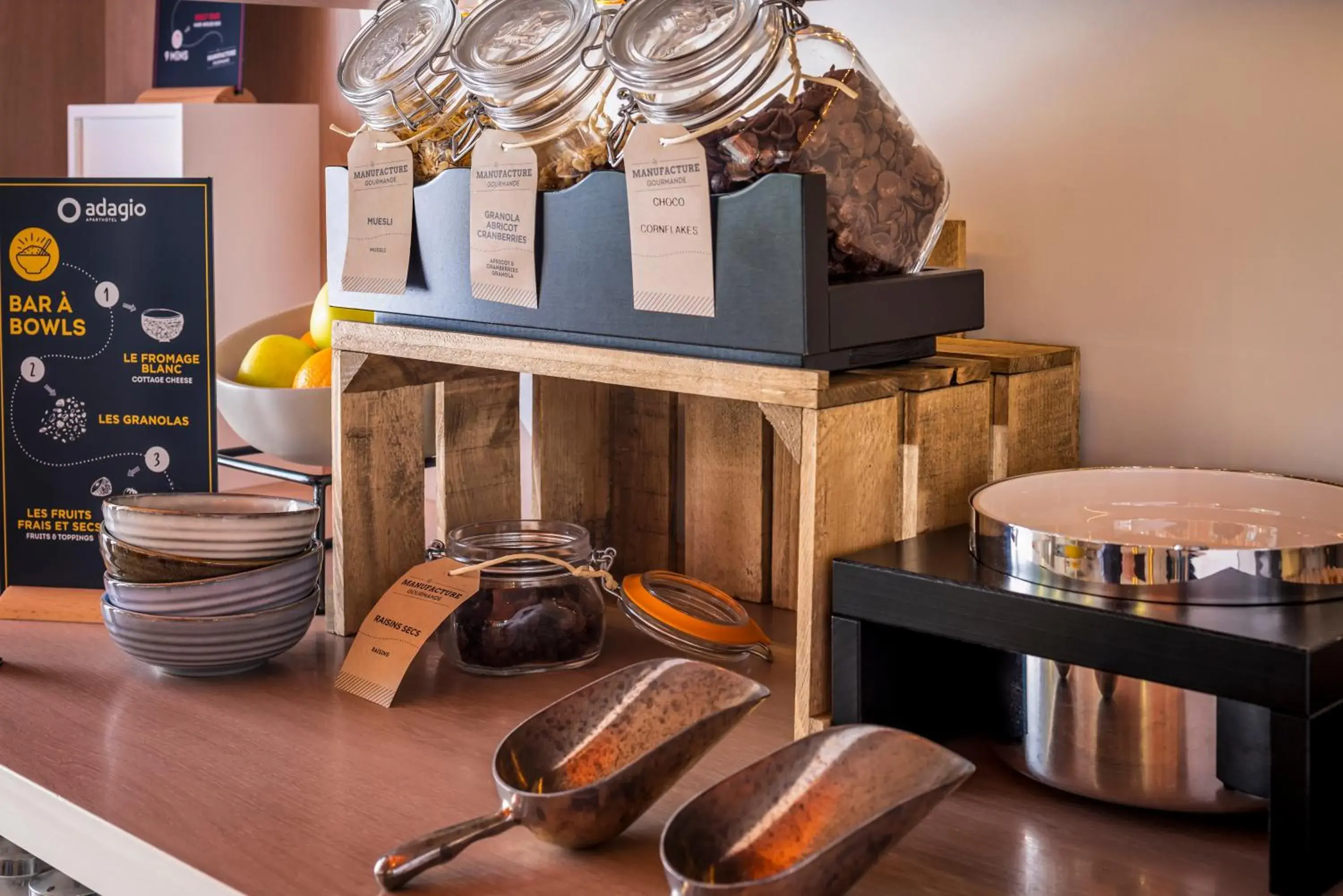 Buffet breakfast in Aparthotel Adagio Access Paris Massy Gare Buffet breakfast in Aparthotel Adagio Access Paris Massy Gare