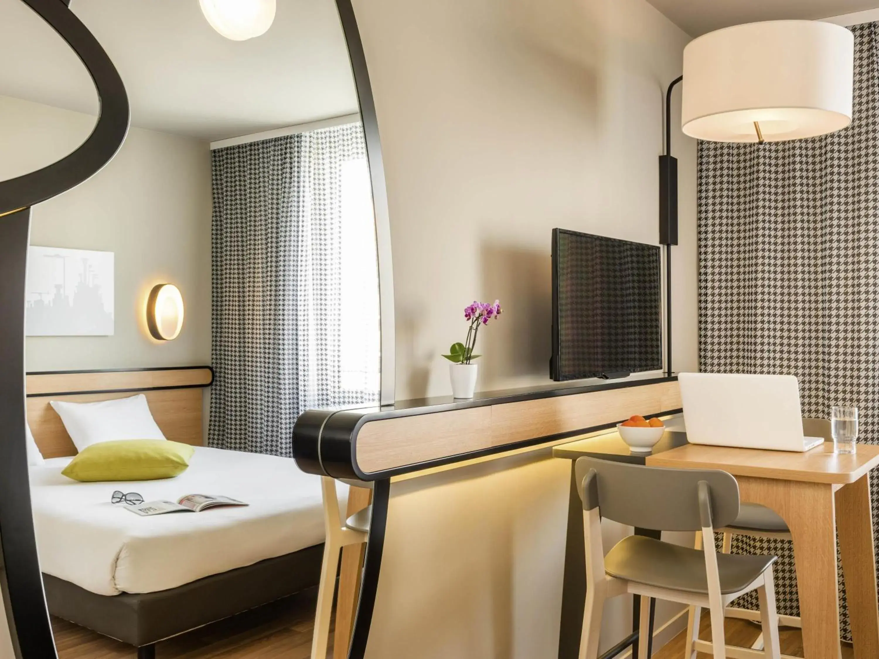 Bedroom, Bed in Aparthotel Adagio Access Paris Massy Gare Bedroom, Bed in Aparthotel Adagio Access Paris Massy Gare