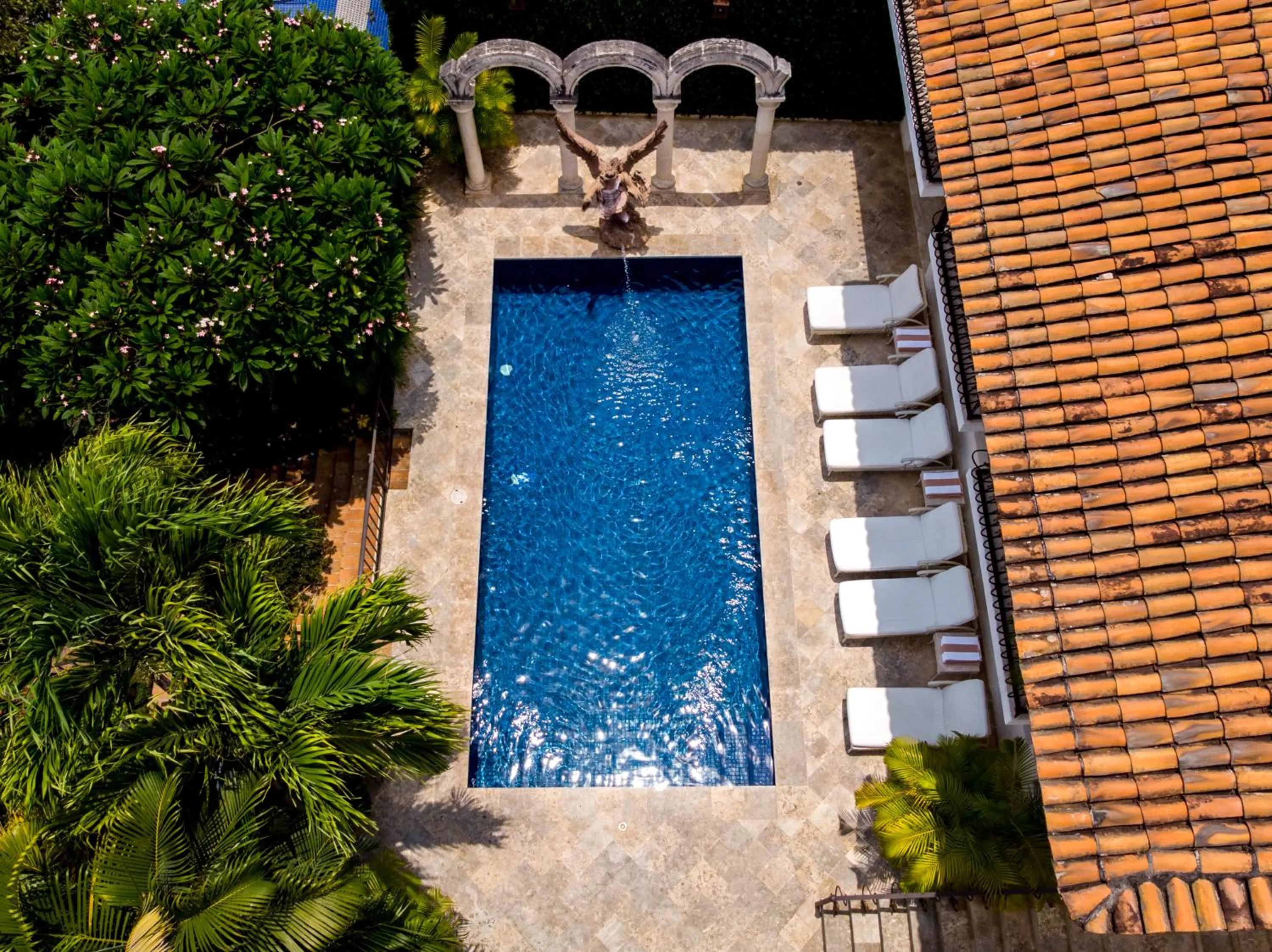 Pool view in Hacienda San Angel