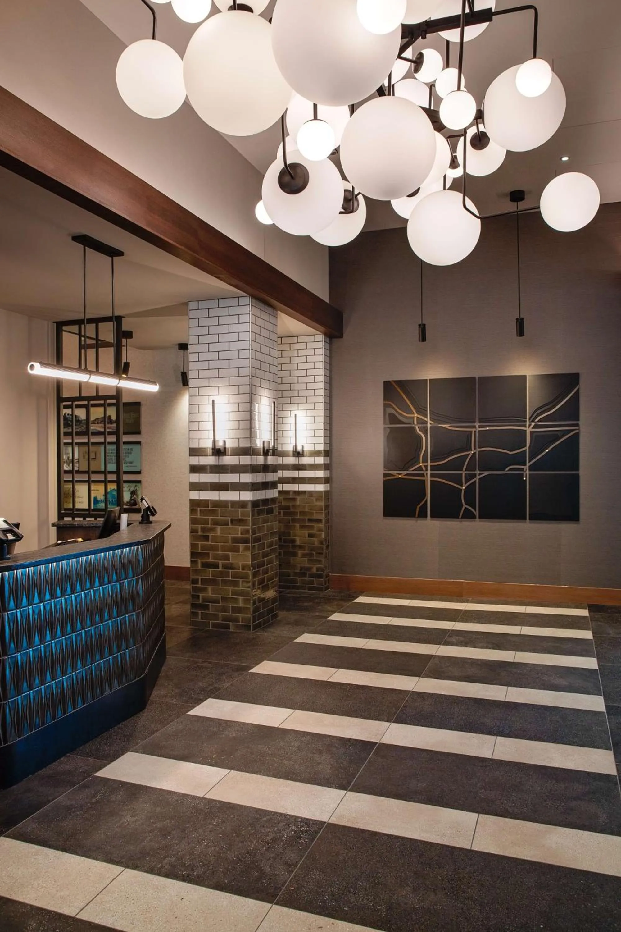 Lobby or reception in Hotel Nickel Plate Fishers, Tapestry Collection By Hilton