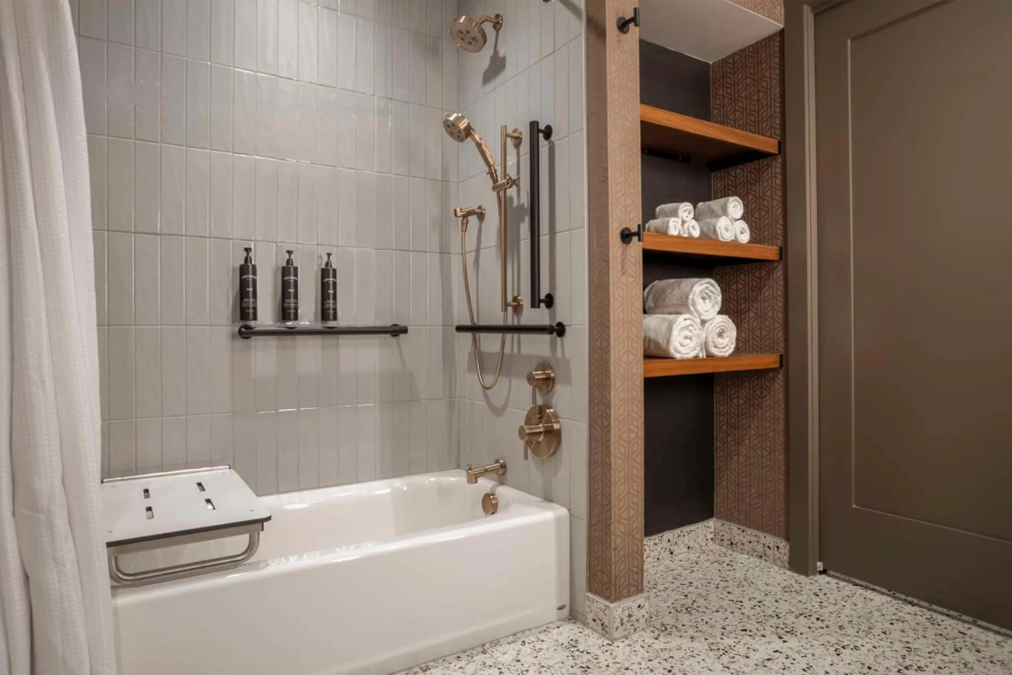 Bathroom in Hotel Nickel Plate Fishers, Tapestry Collection By Hilton