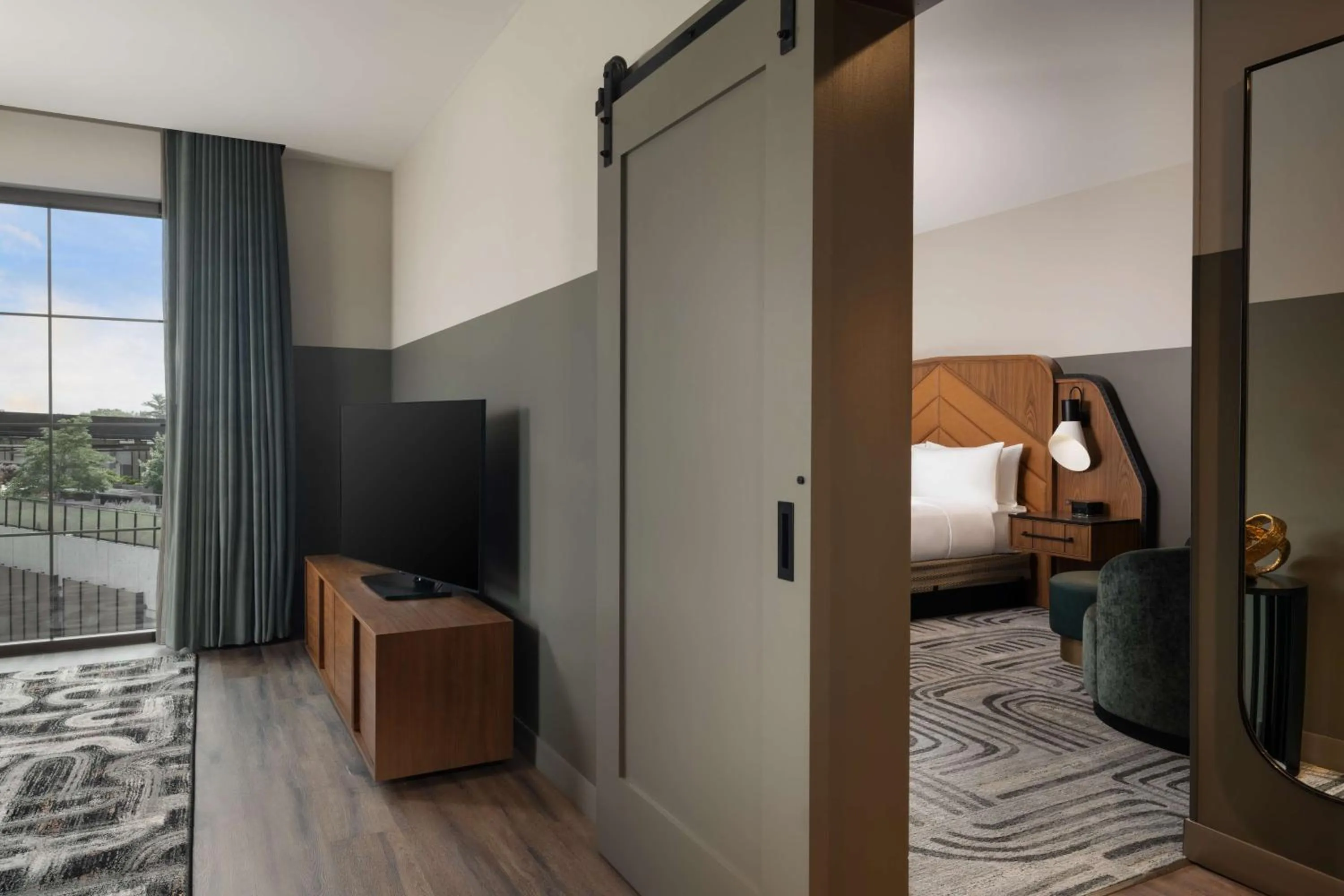 Photo of the whole room, Bed in Hotel Nickel Plate Fishers, Tapestry Collection By Hilton