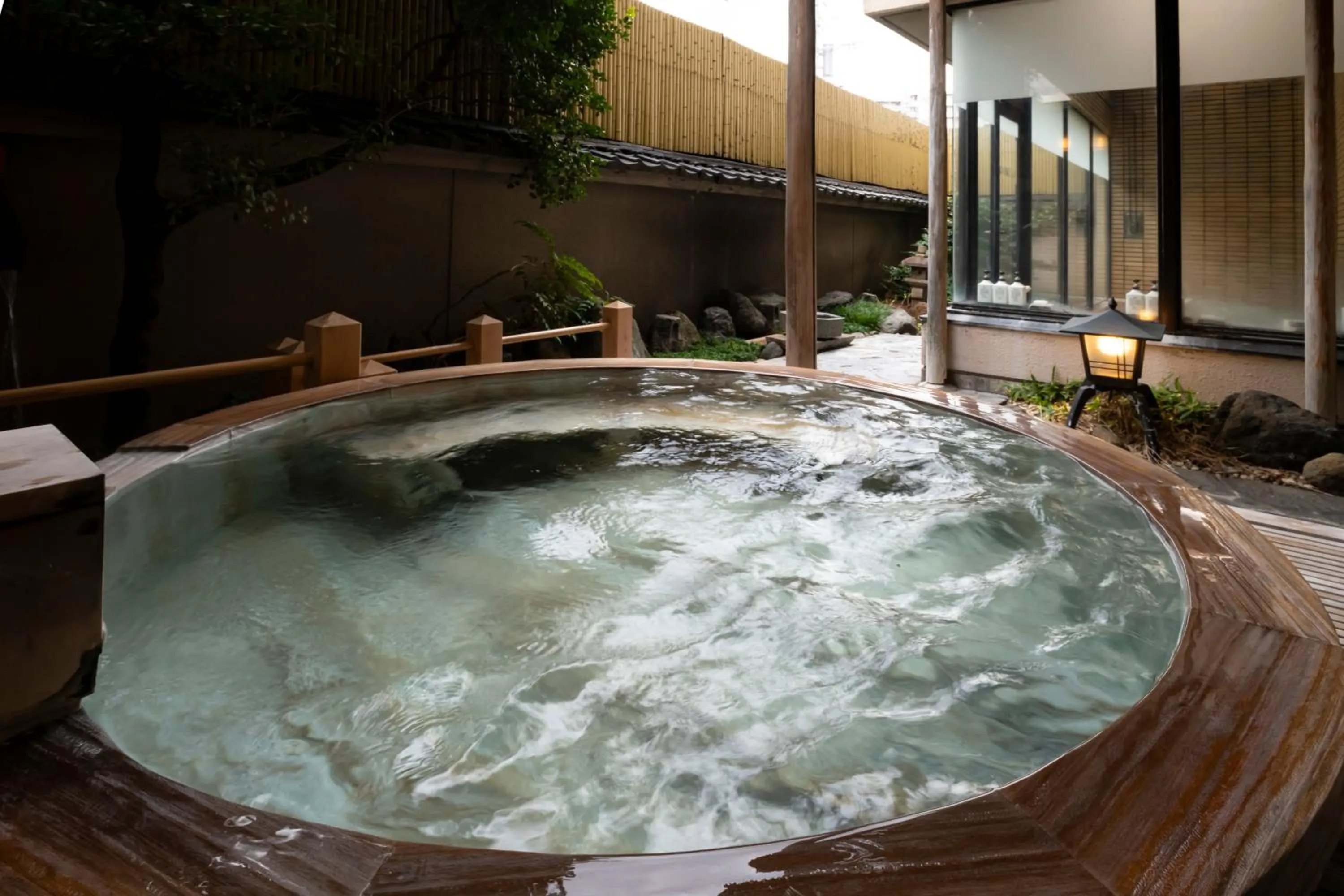 Open Air Bath in Isawa Tokiwa Hotel