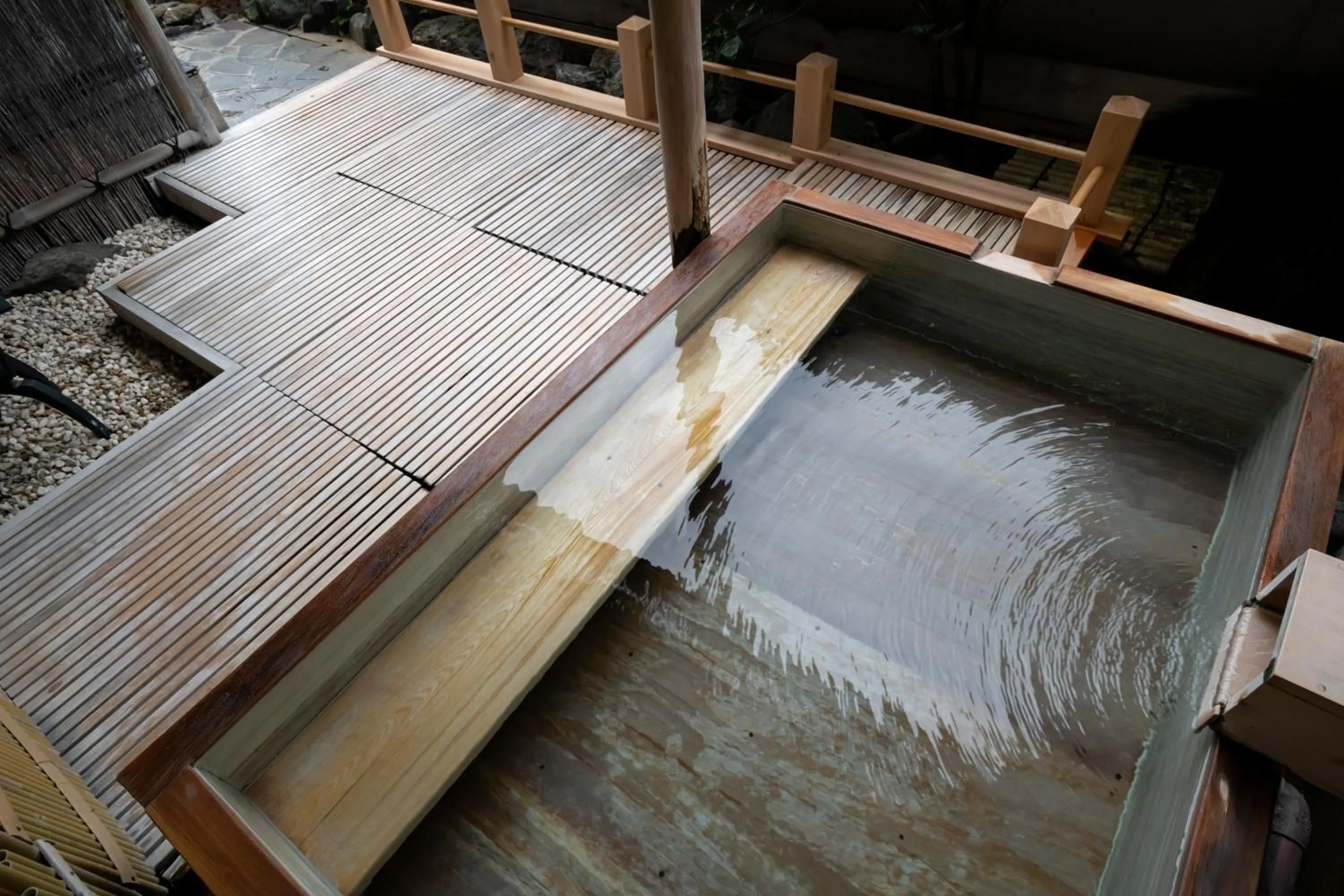 Open Air Bath in Isawa Tokiwa Hotel