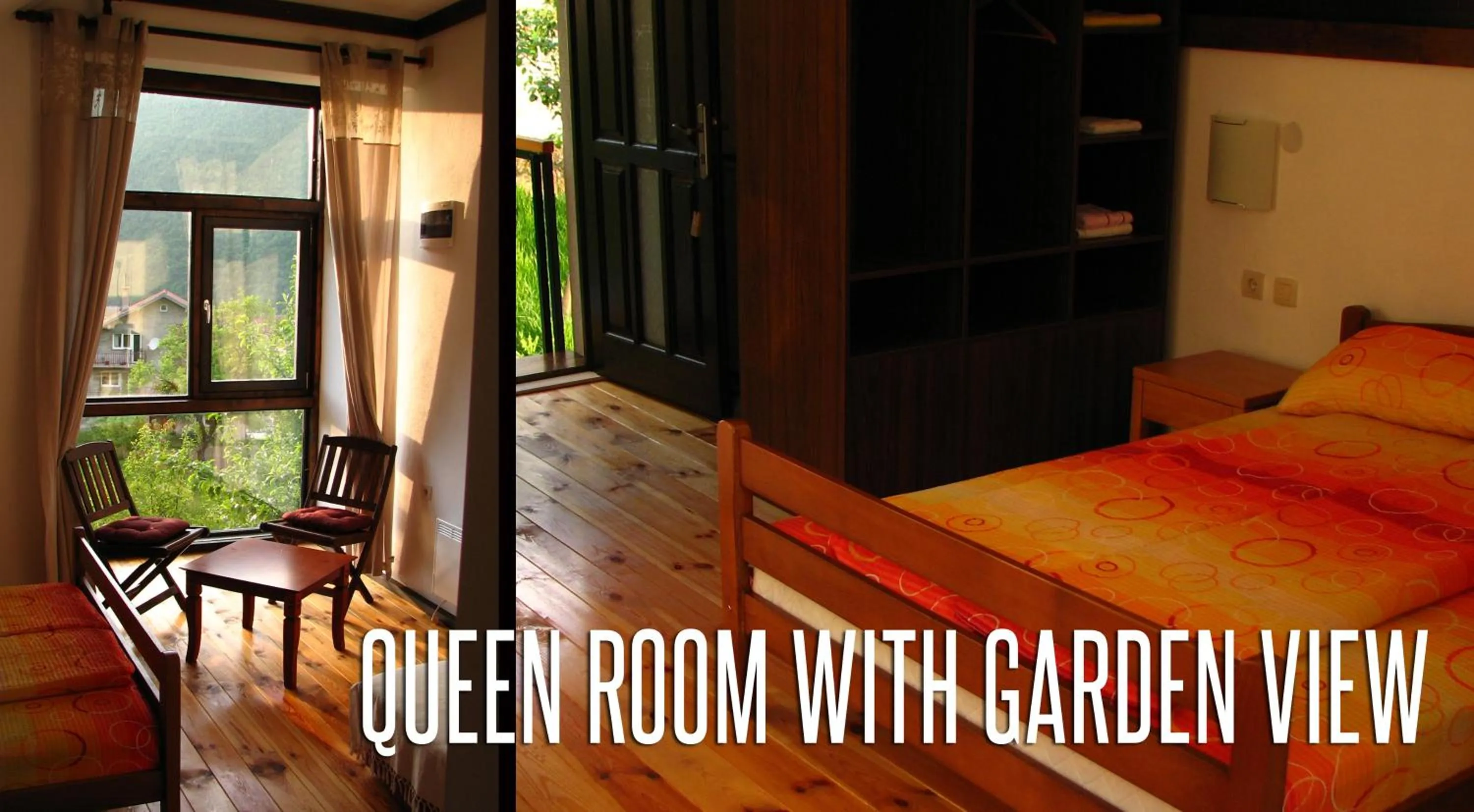 Text overlay, Bed in Guesthouse Zvono