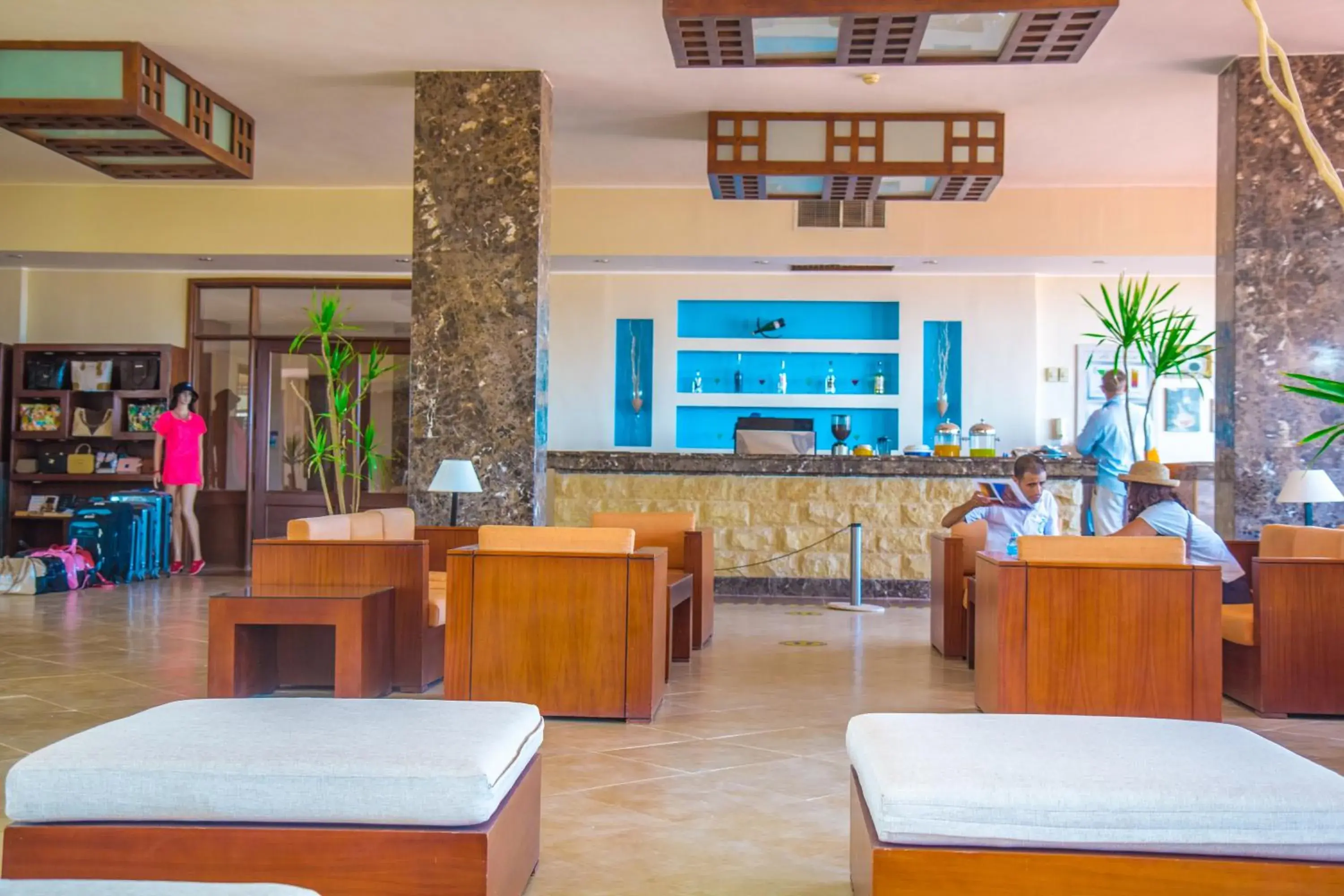 Lobby or reception, Restaurant/Places to Eat in Viva Blue Resort and Diving Sharm El Naga (Adults Only)