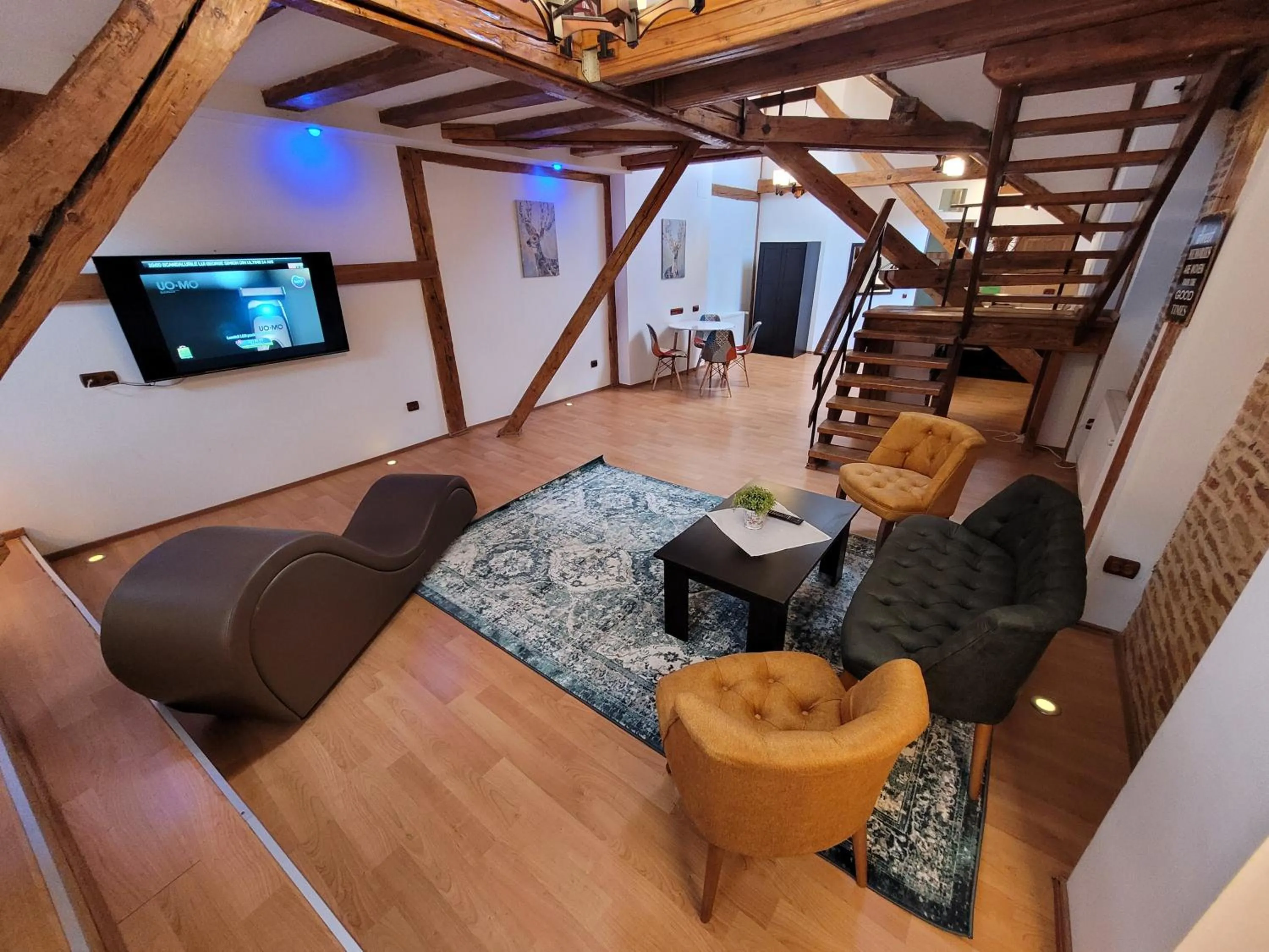 Seating area in Main Square Apartments & More