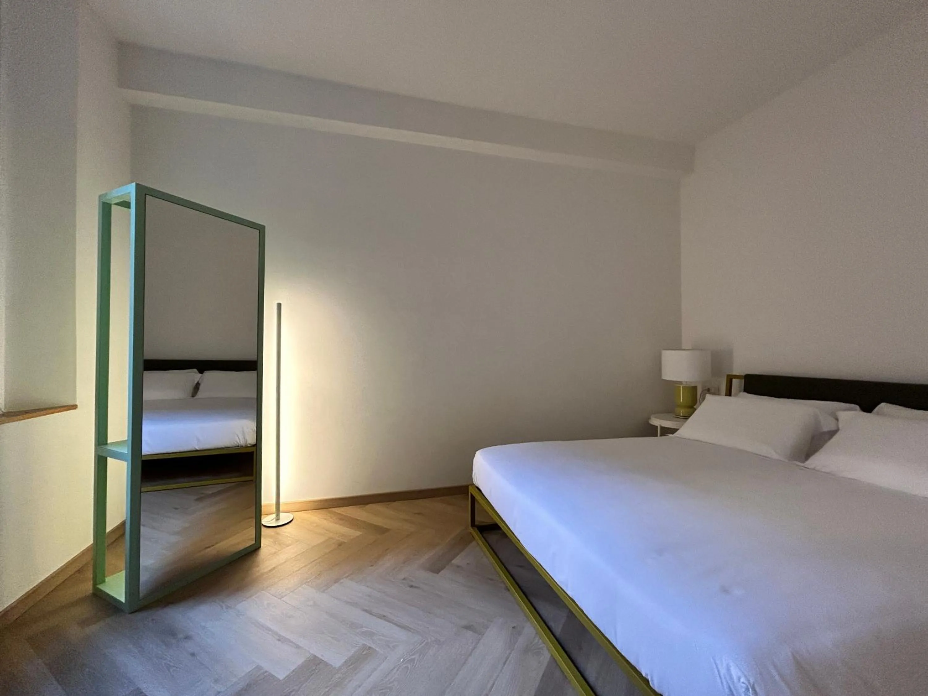Bedroom, Bed in Frame Bologna