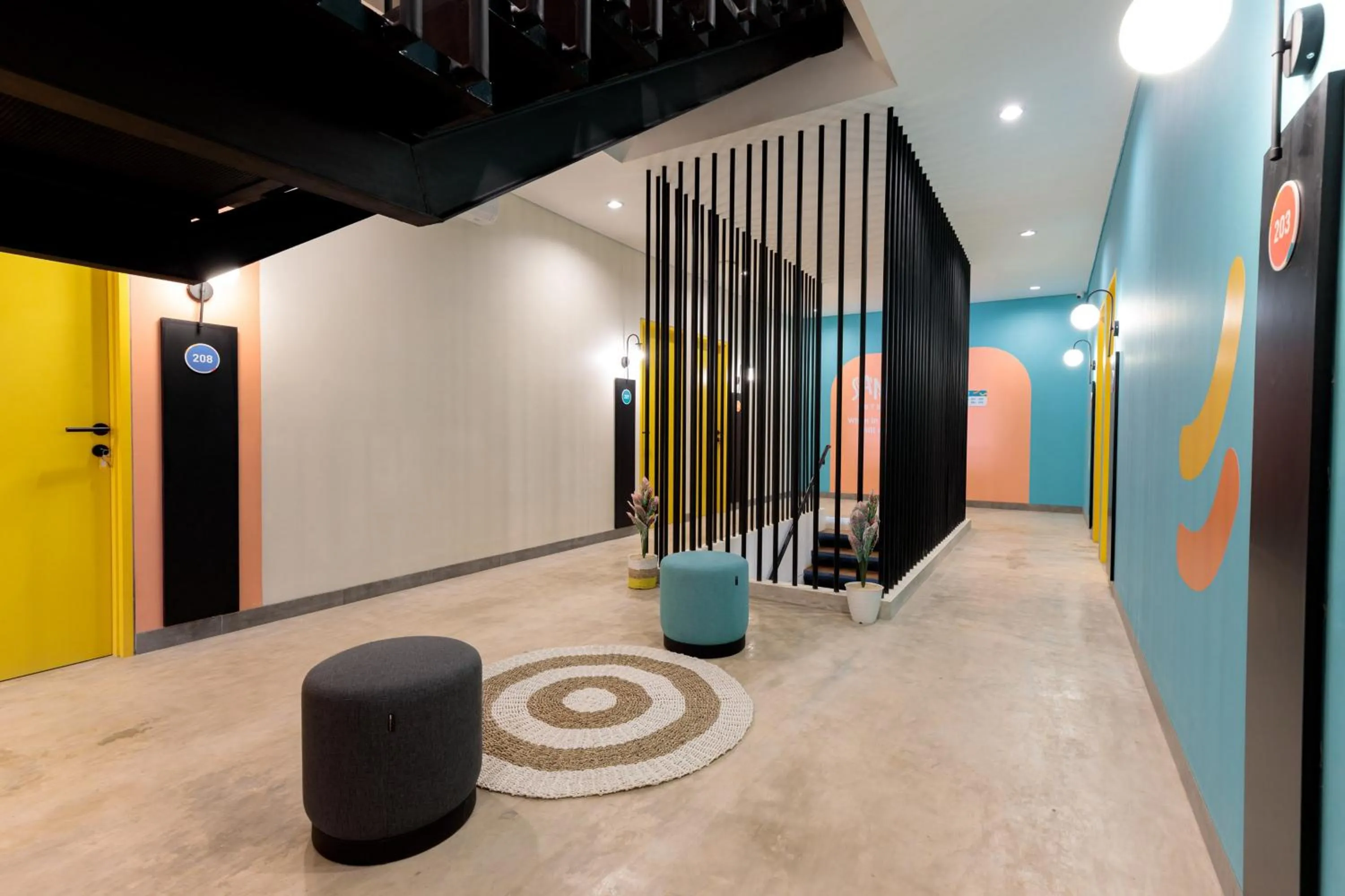 Seating area in Sans Hotel Kelapa Gading Jakarta