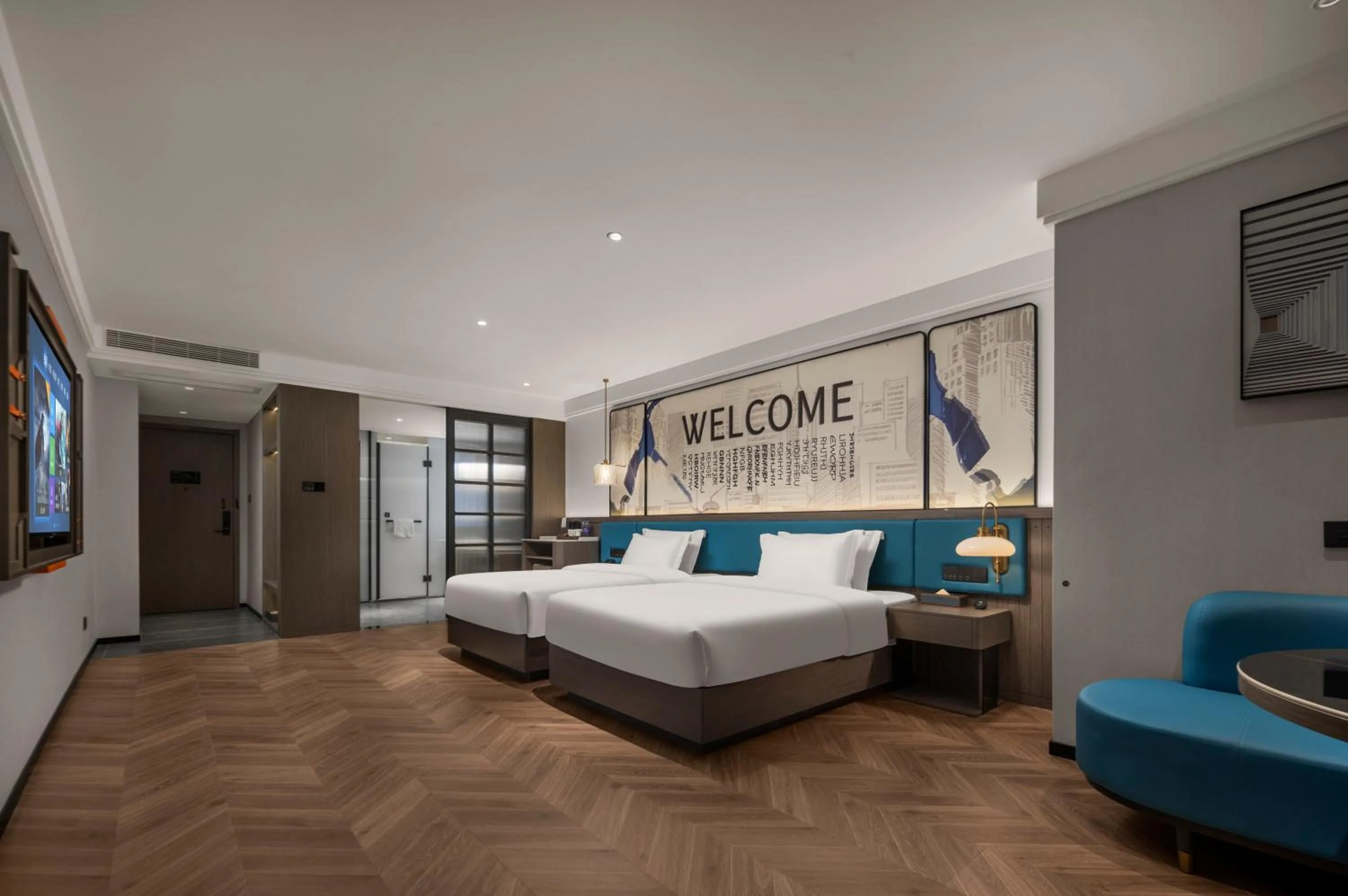 Bed in Mehood Hotel Huangshan High-Speed North Station