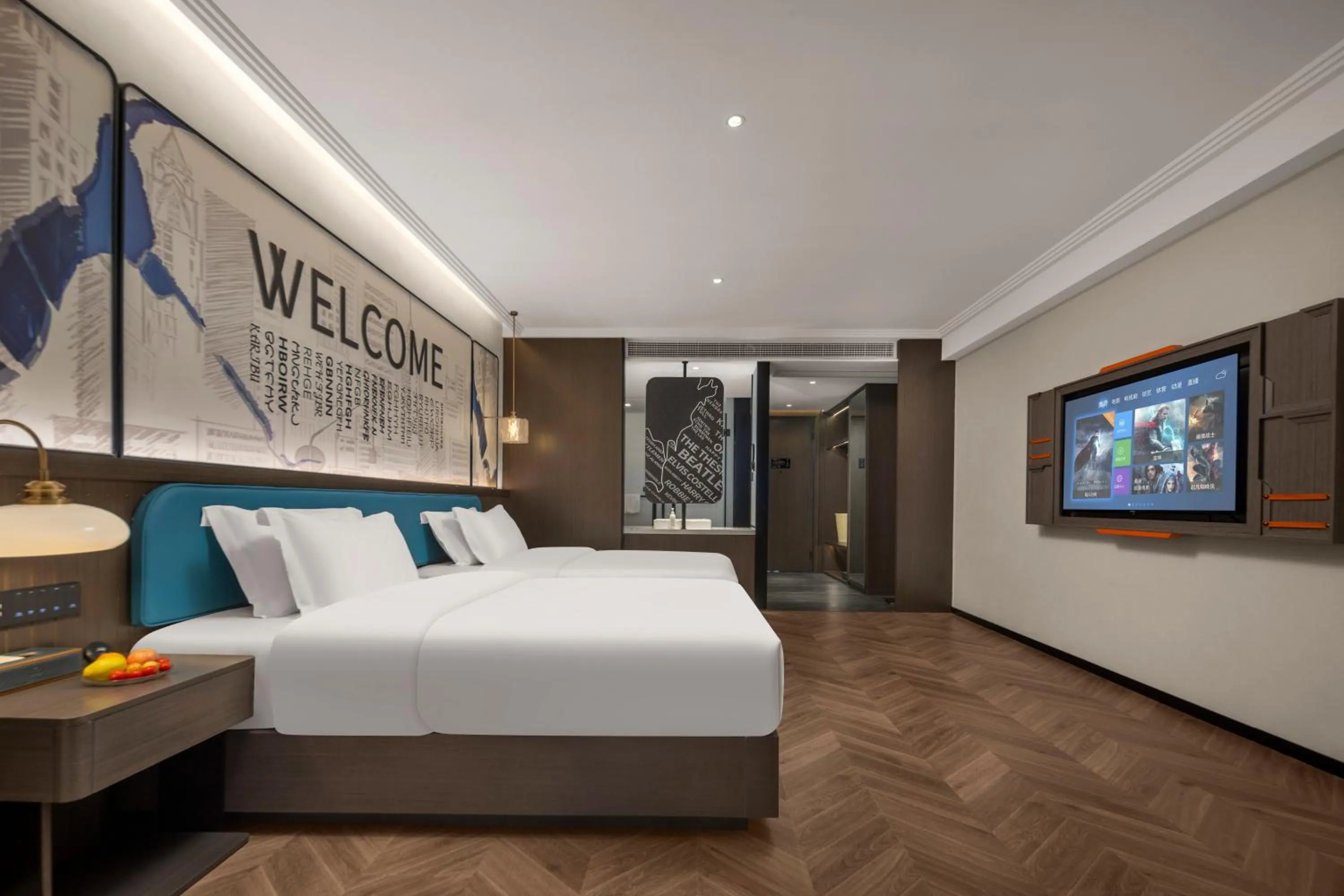 Bed in Mehood Hotel Huangshan High-Speed North Station