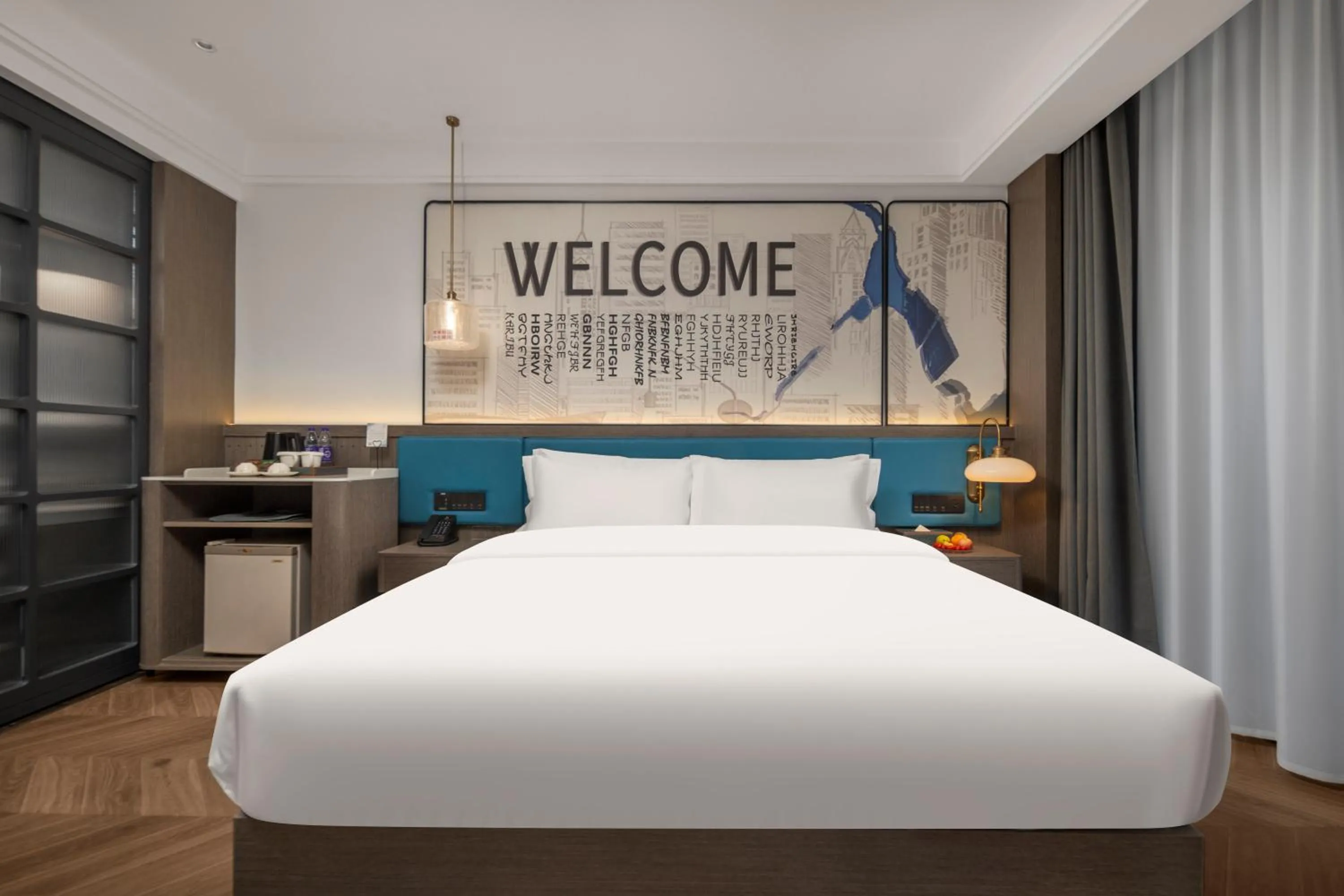 Bed in Mehood Hotel Huangshan High-Speed North Station