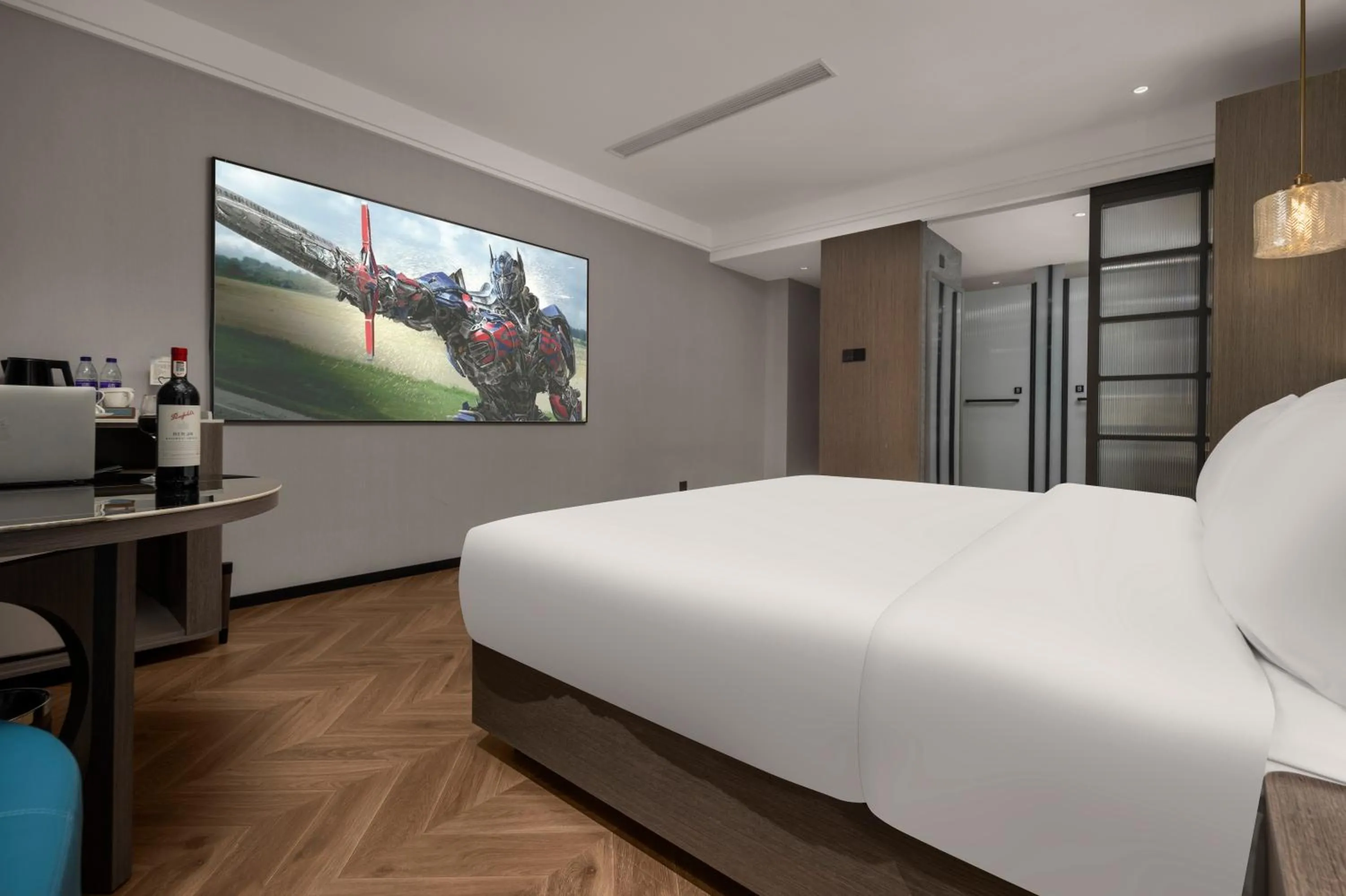 Bed in Mehood Hotel Huangshan High-Speed North Station
