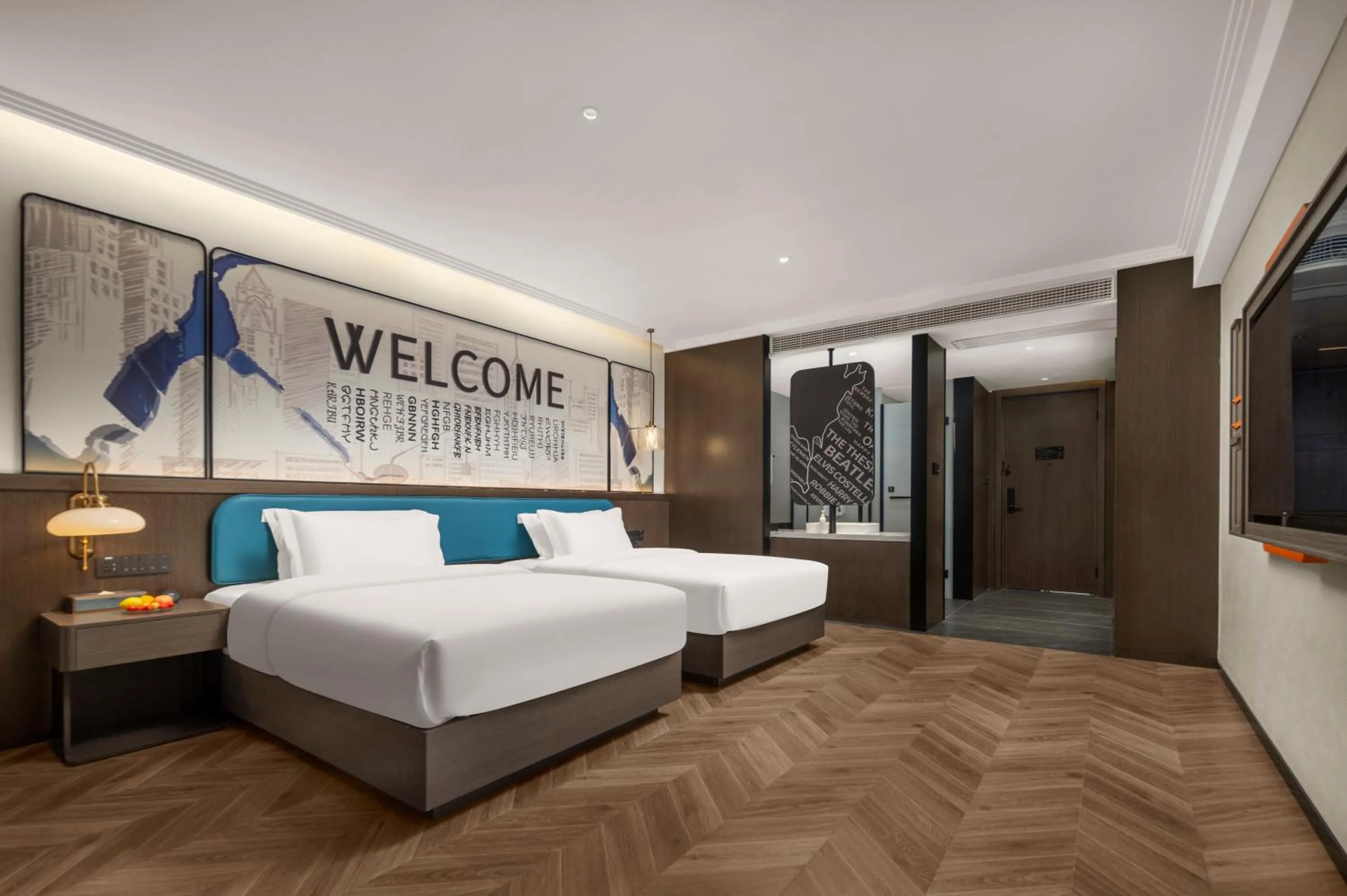 Bed in Mehood Hotel Huangshan High-Speed North Station