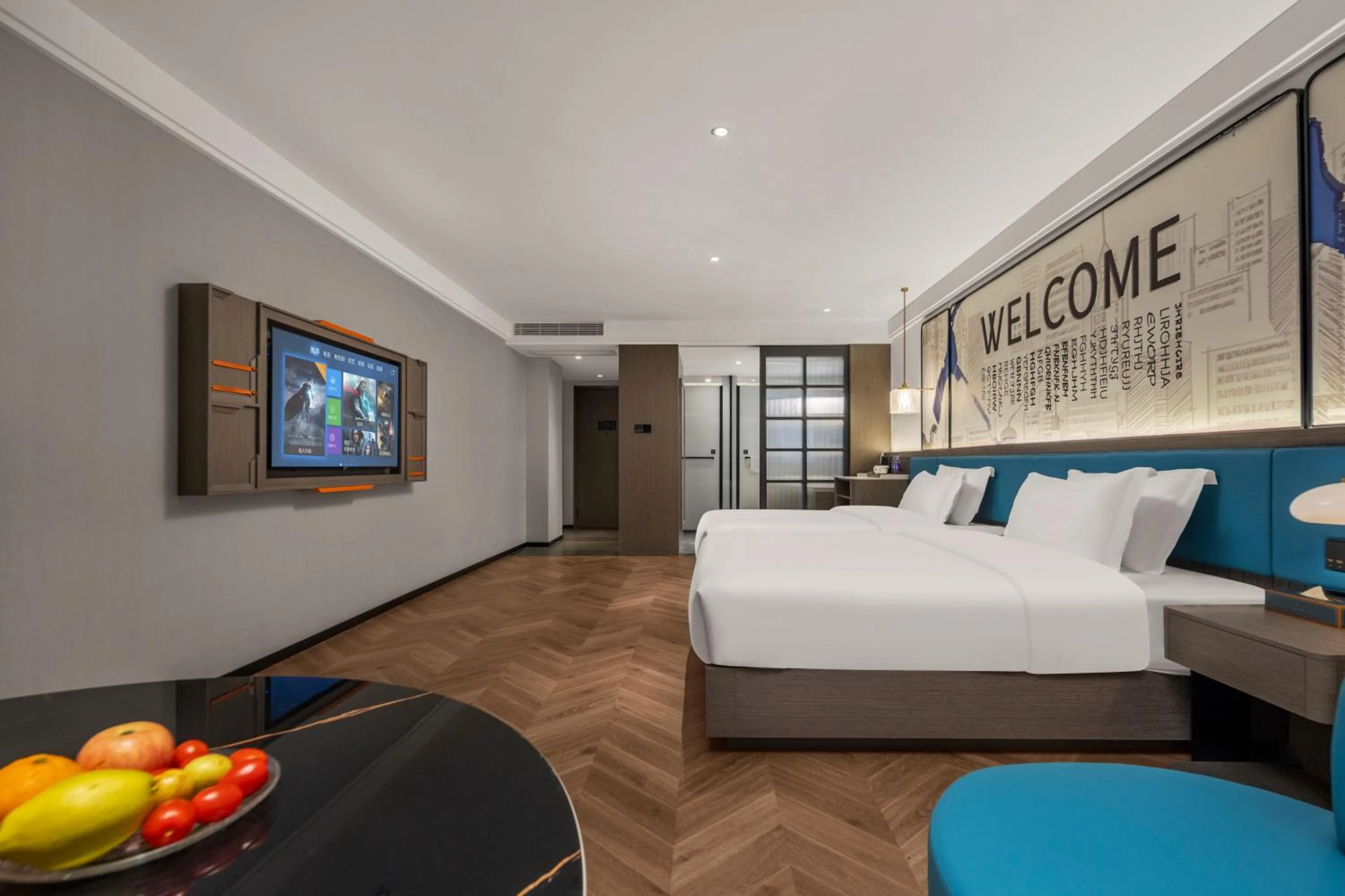 Bed in Mehood Hotel Huangshan High-Speed North Station