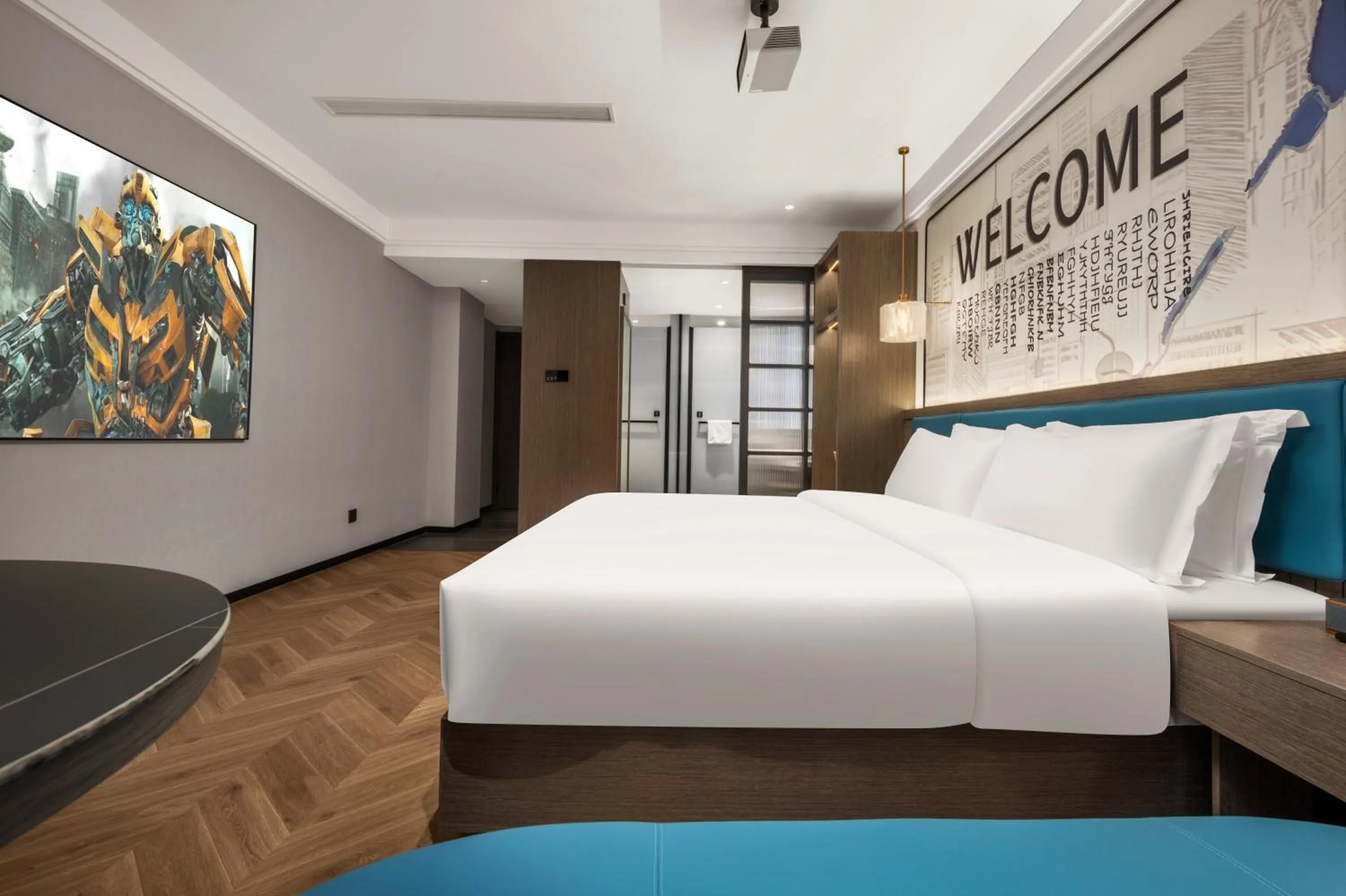 Bed in Mehood Hotel Huangshan High-Speed North Station