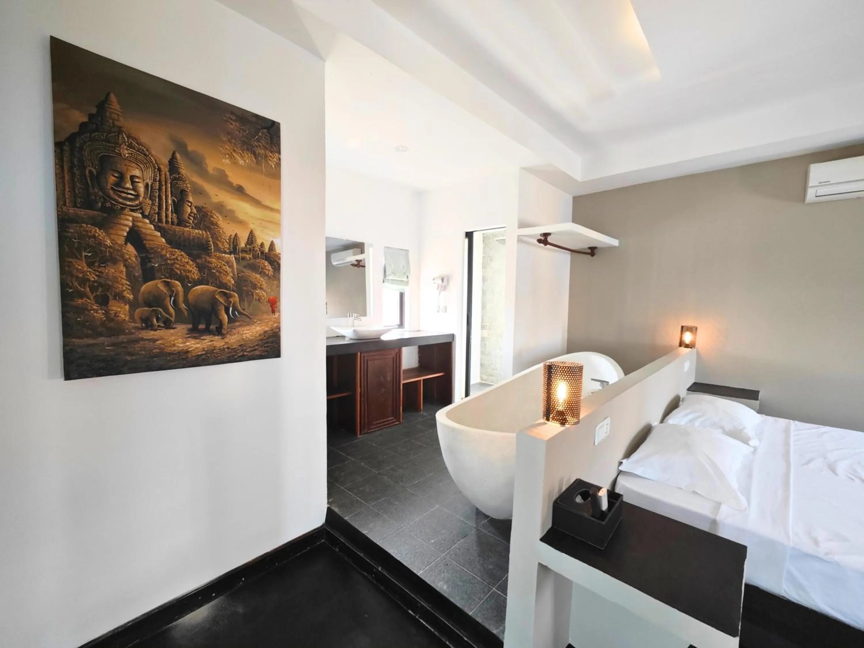 Bed in Angkor Sand Hotel