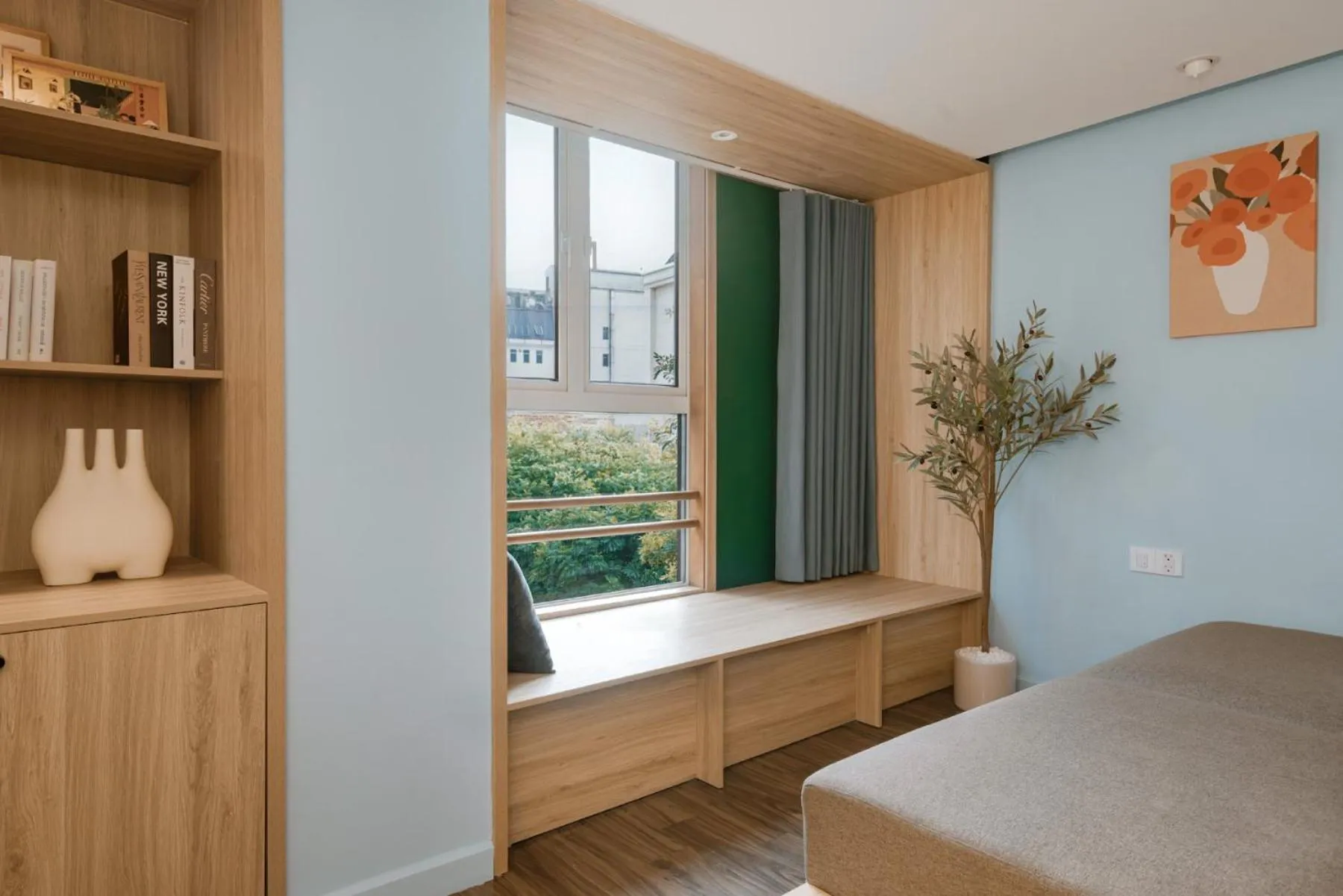 View (from property/room), Bed in M Village Hotel Hồ Gươm