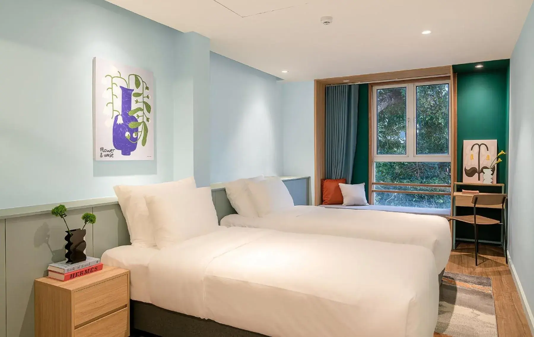 View (from property/room), Bed in M Village Hotel Hồ Gươm View (from property/room), Bed in M Village Hotel Hồ Gươm