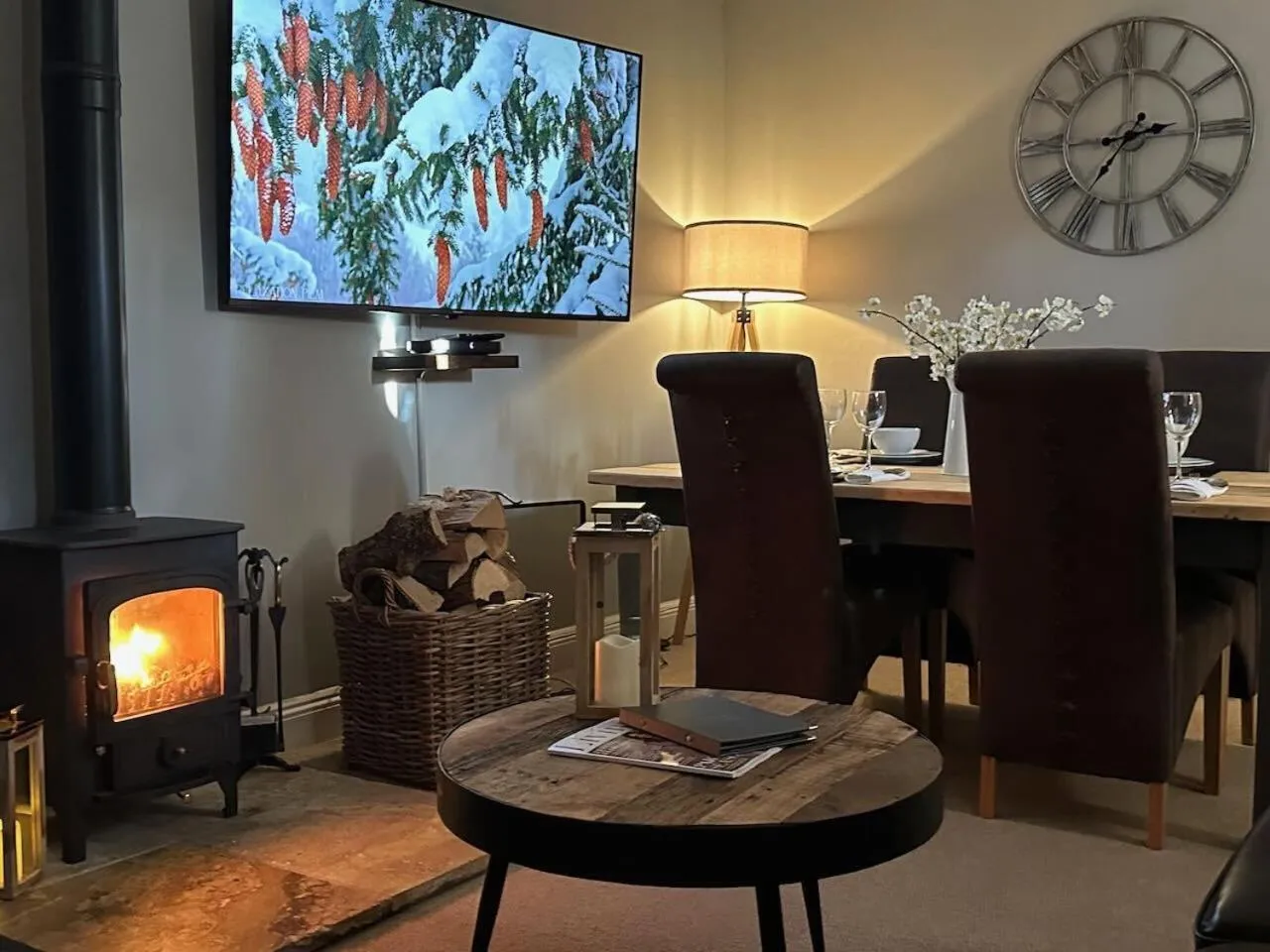 Living room in Stonehenge Cottages